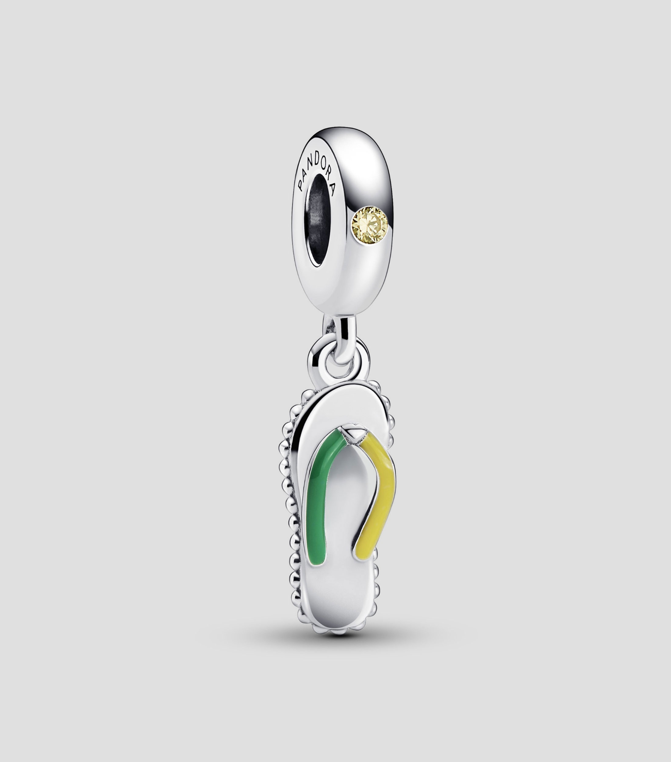 Charm en plata sandalia con zirconita cúbica Mujer