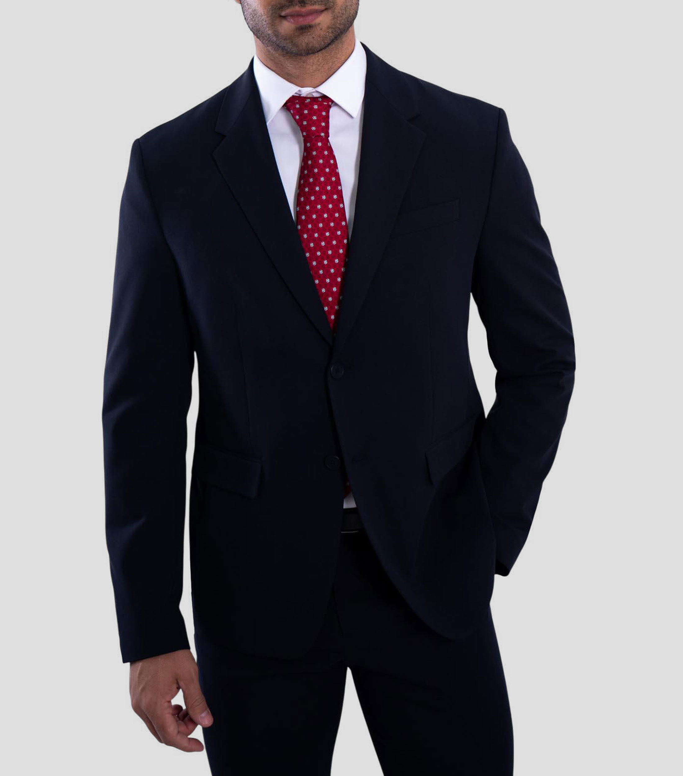 Corbata ancha en seda guinda estampada