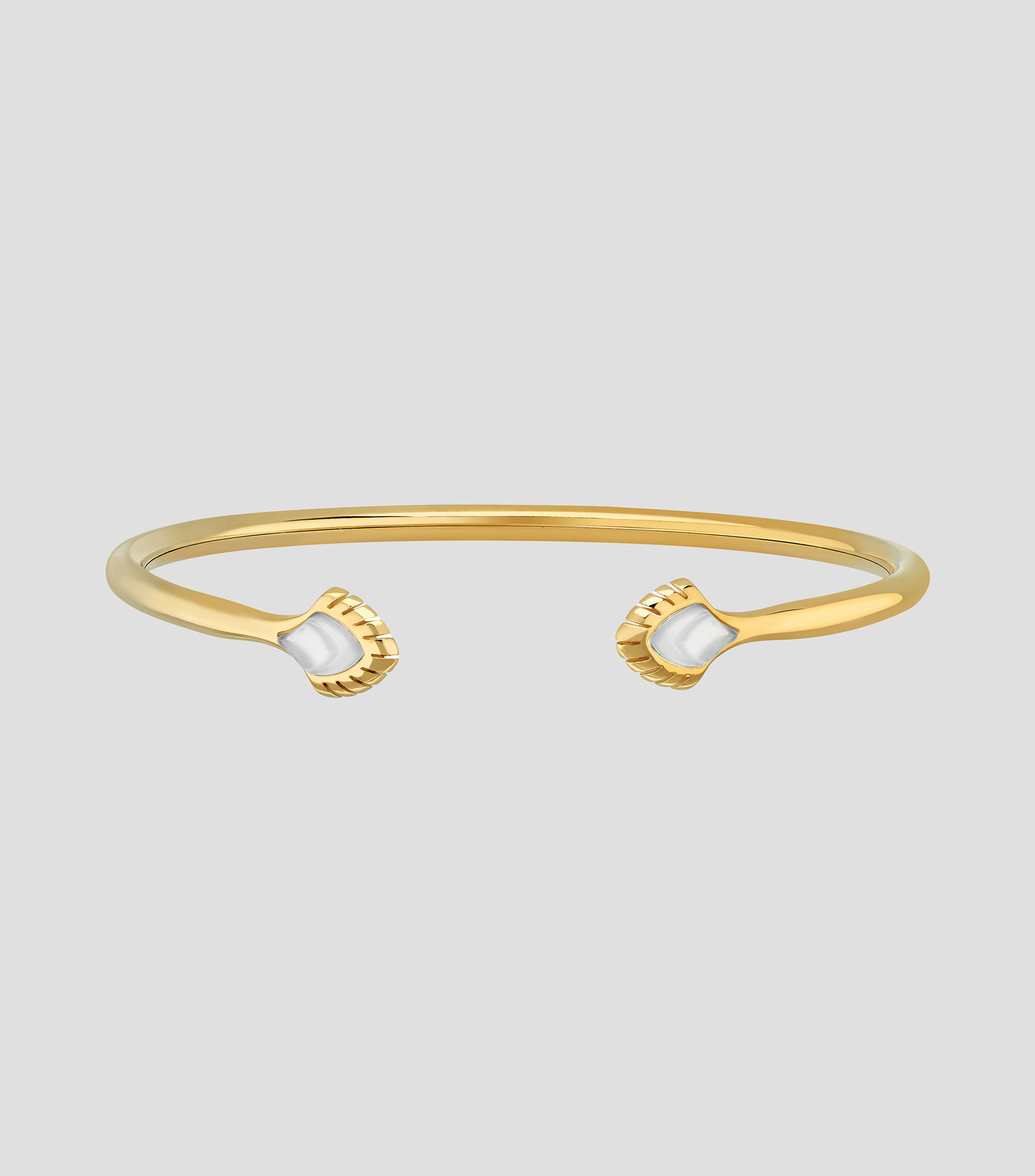 Pulsera flexible con chapa de oro de 18 kilates cristales Paon Small Mujer
