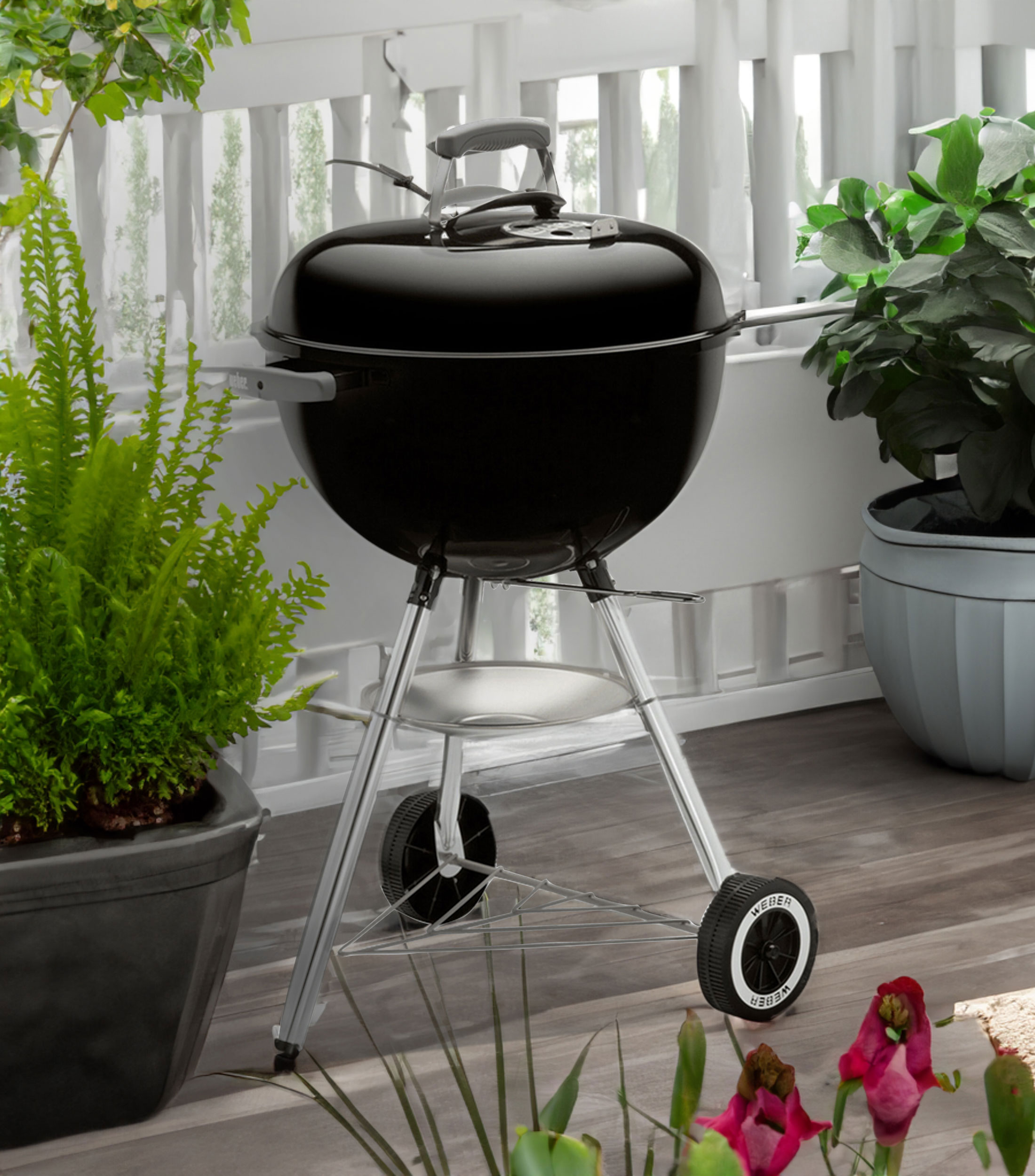 Asador de carbon Kettle en acero