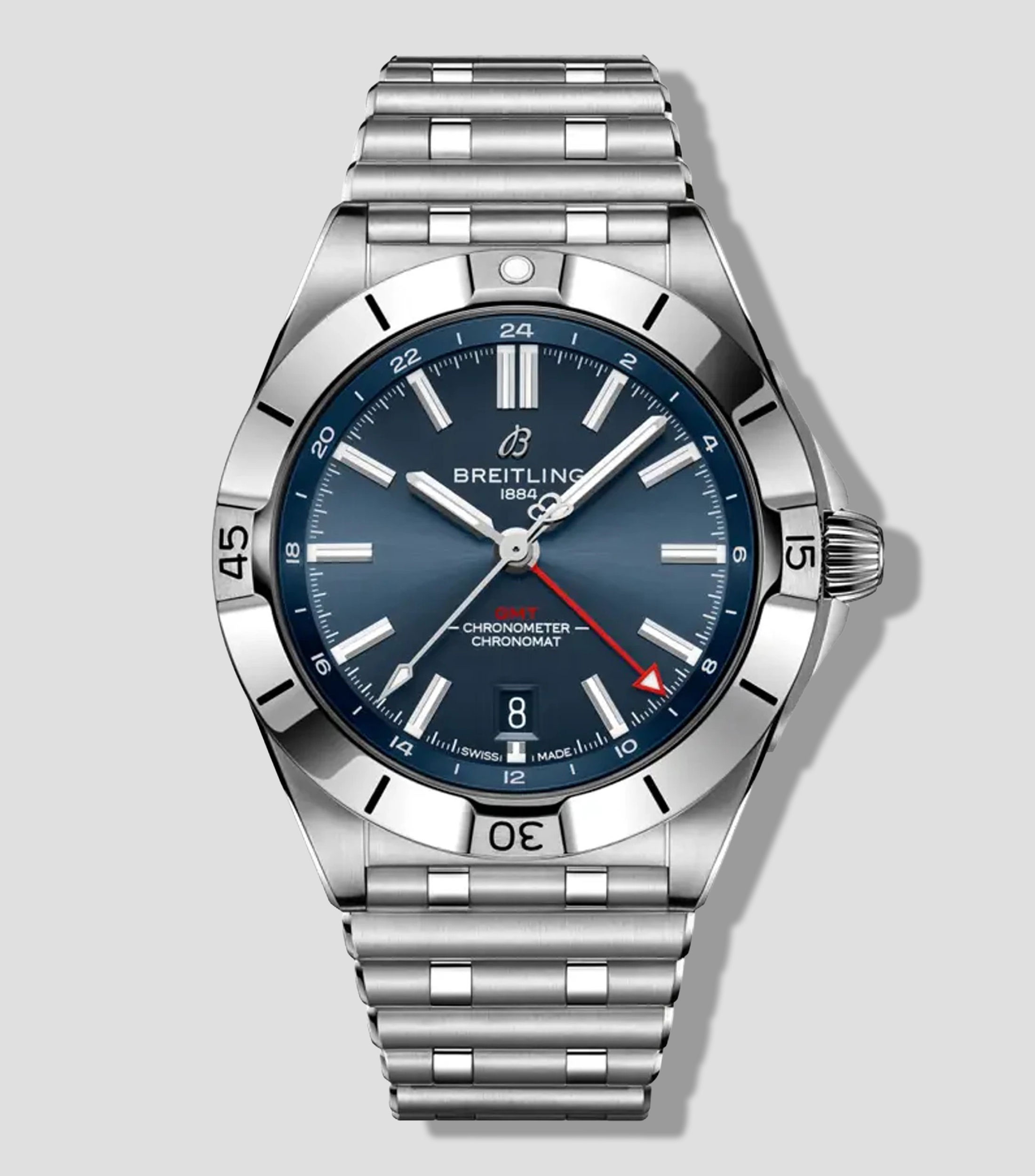 Reloj para Hombre Chronomat GMT casual plateado