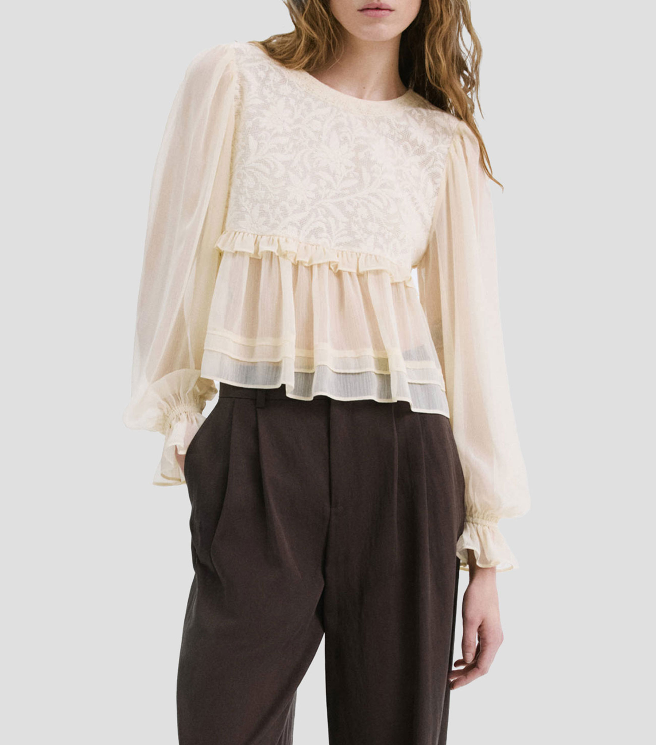Blusa fantasía manga larga Mujer