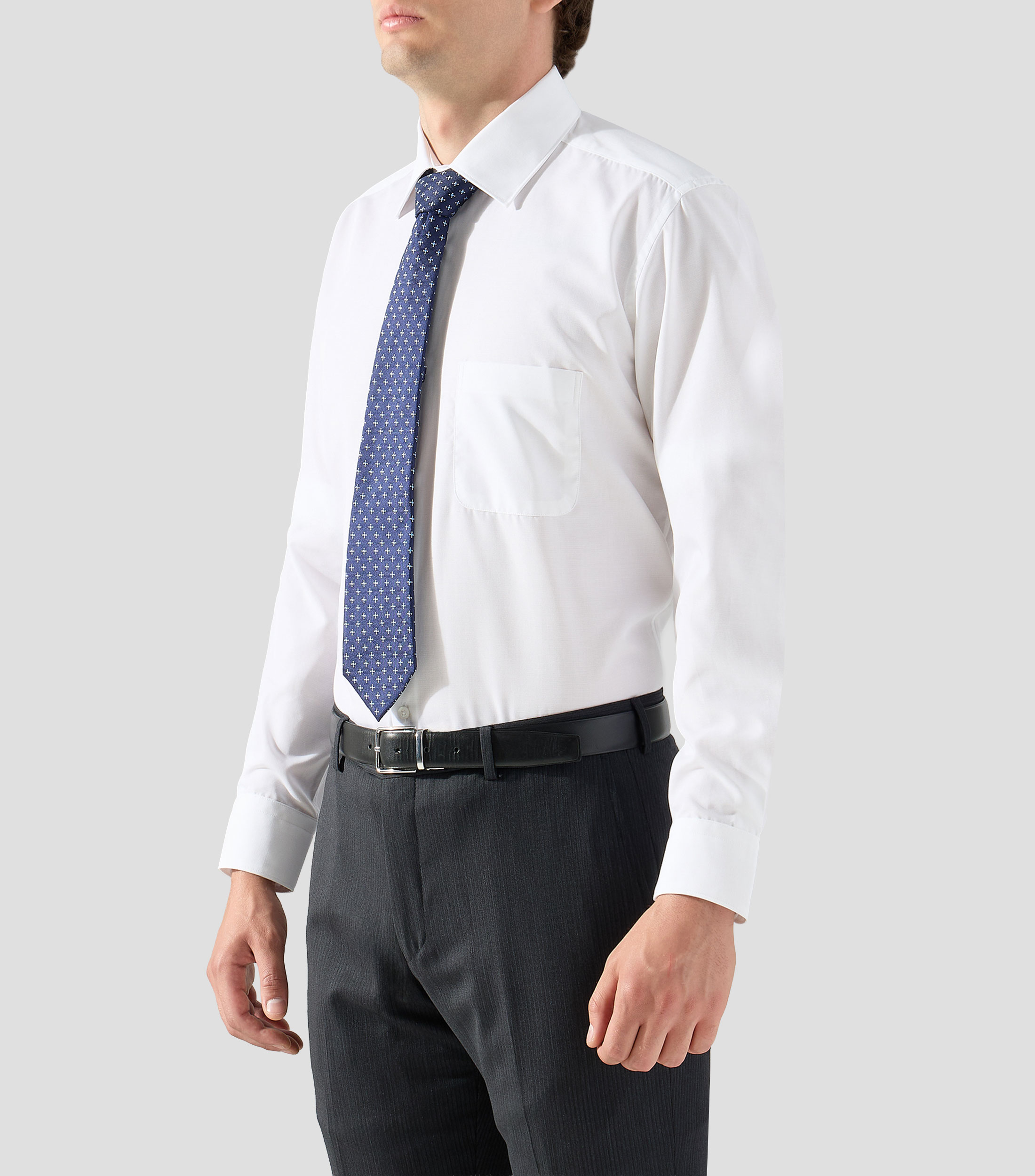 Camisa lisa manga larga Hombre