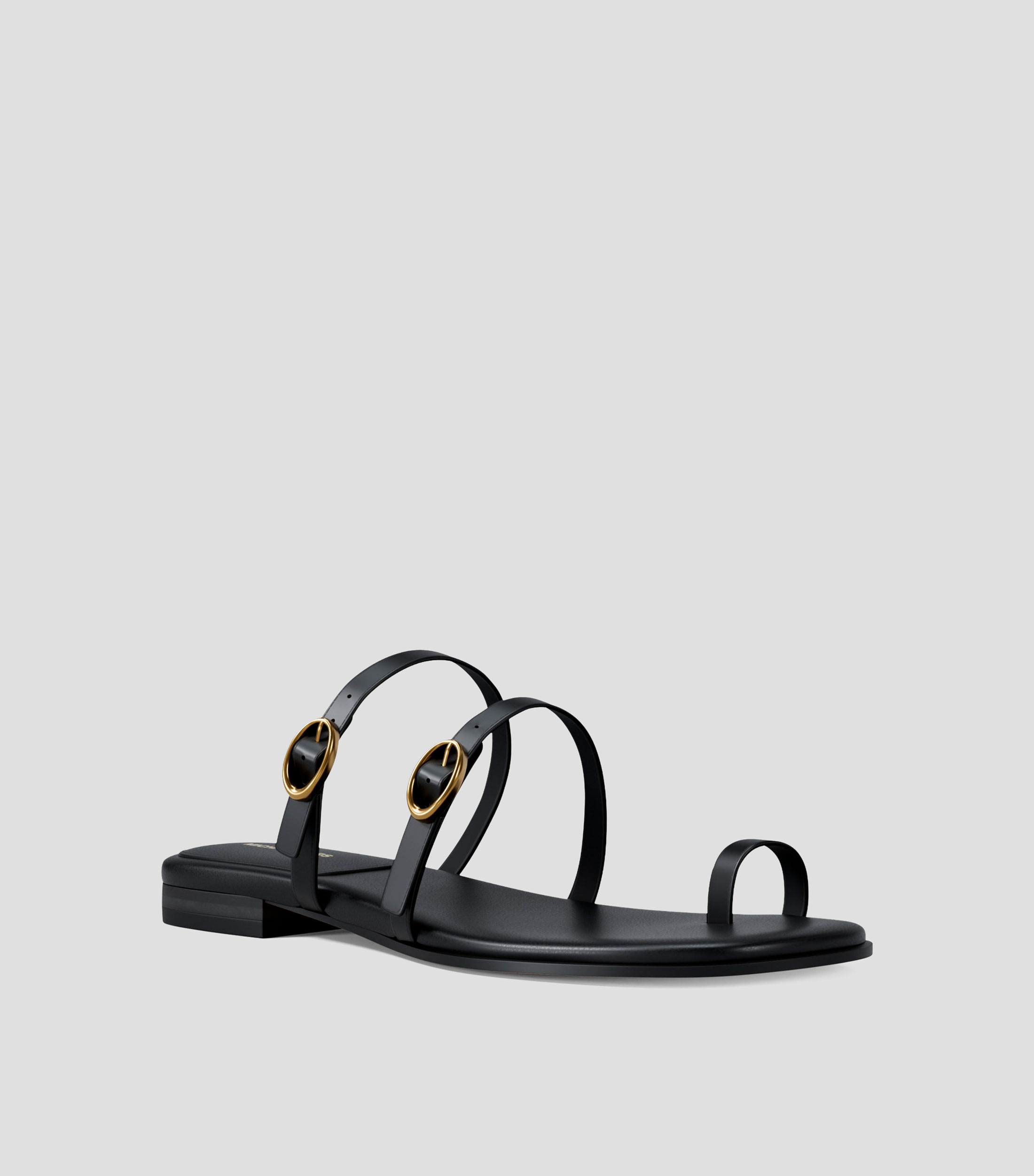 Sandalias planas en piel Mujer