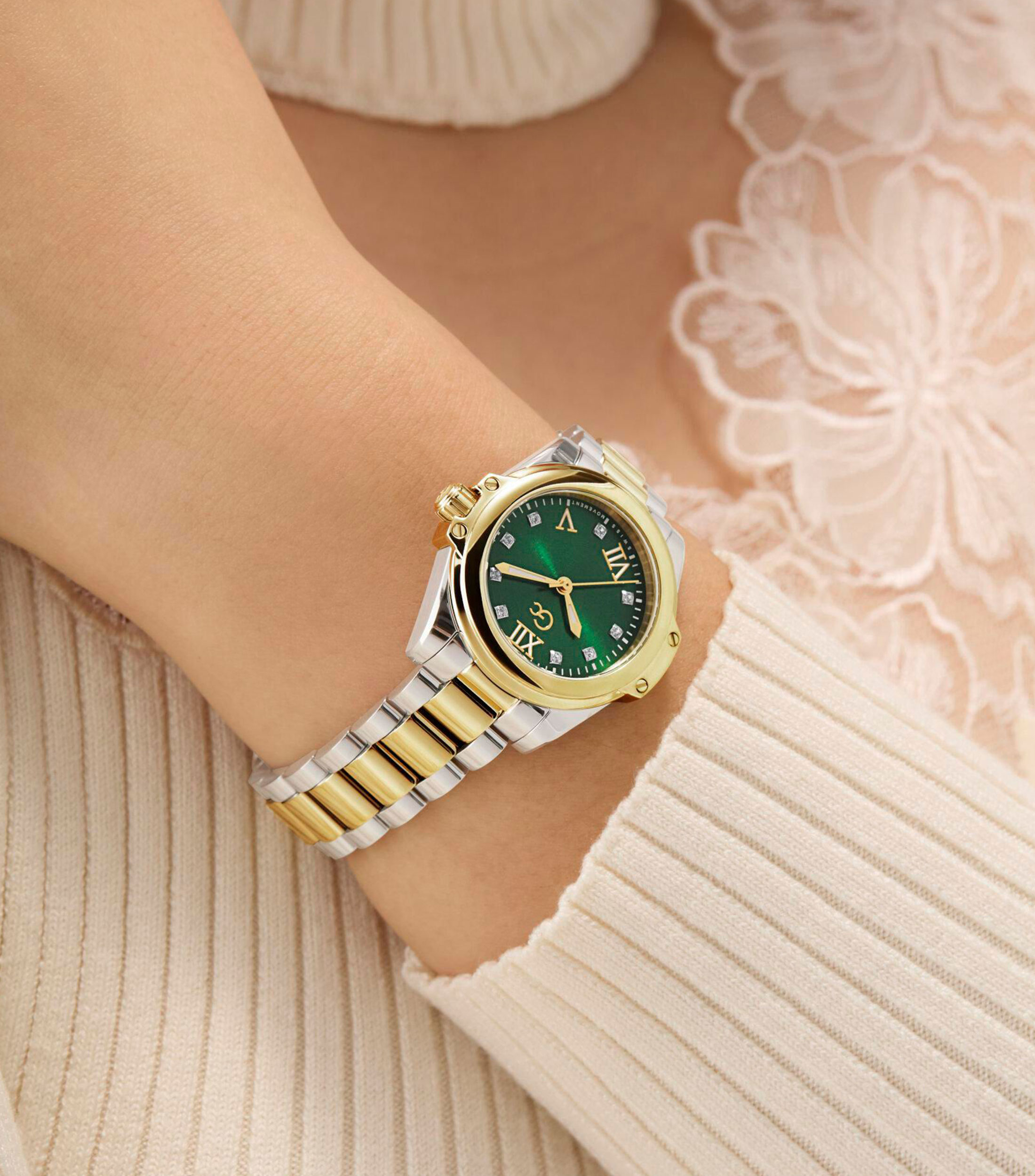 Reloj para Mujer Gc Bolt Lady Casual Verde, Dorado