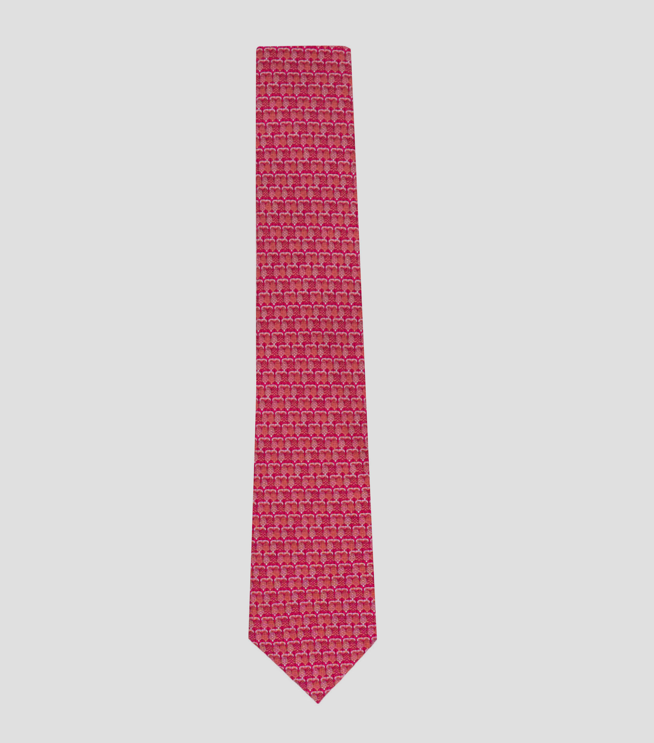 Corbata ancha en seda rojo cereza Maíz