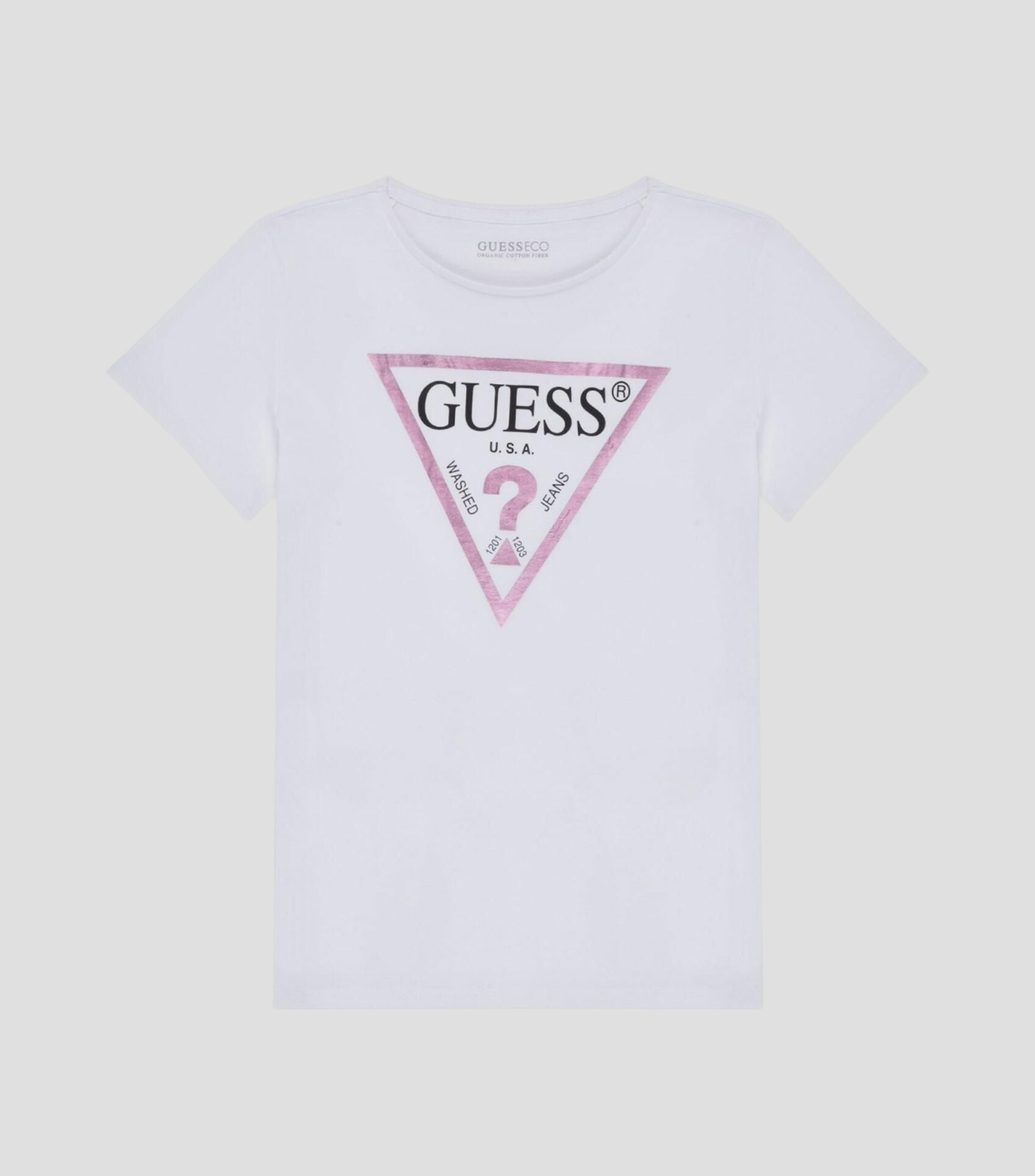 Playera cuello redondo manga corta estampada Niña