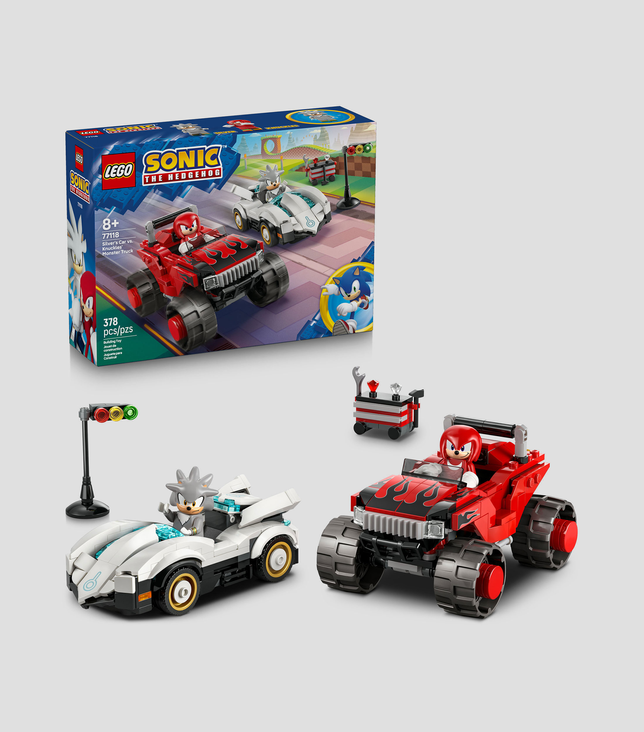 Lego Sonic the Hedgehog, Auto de Silver vs. Camioneta Monstruo de Knuckles