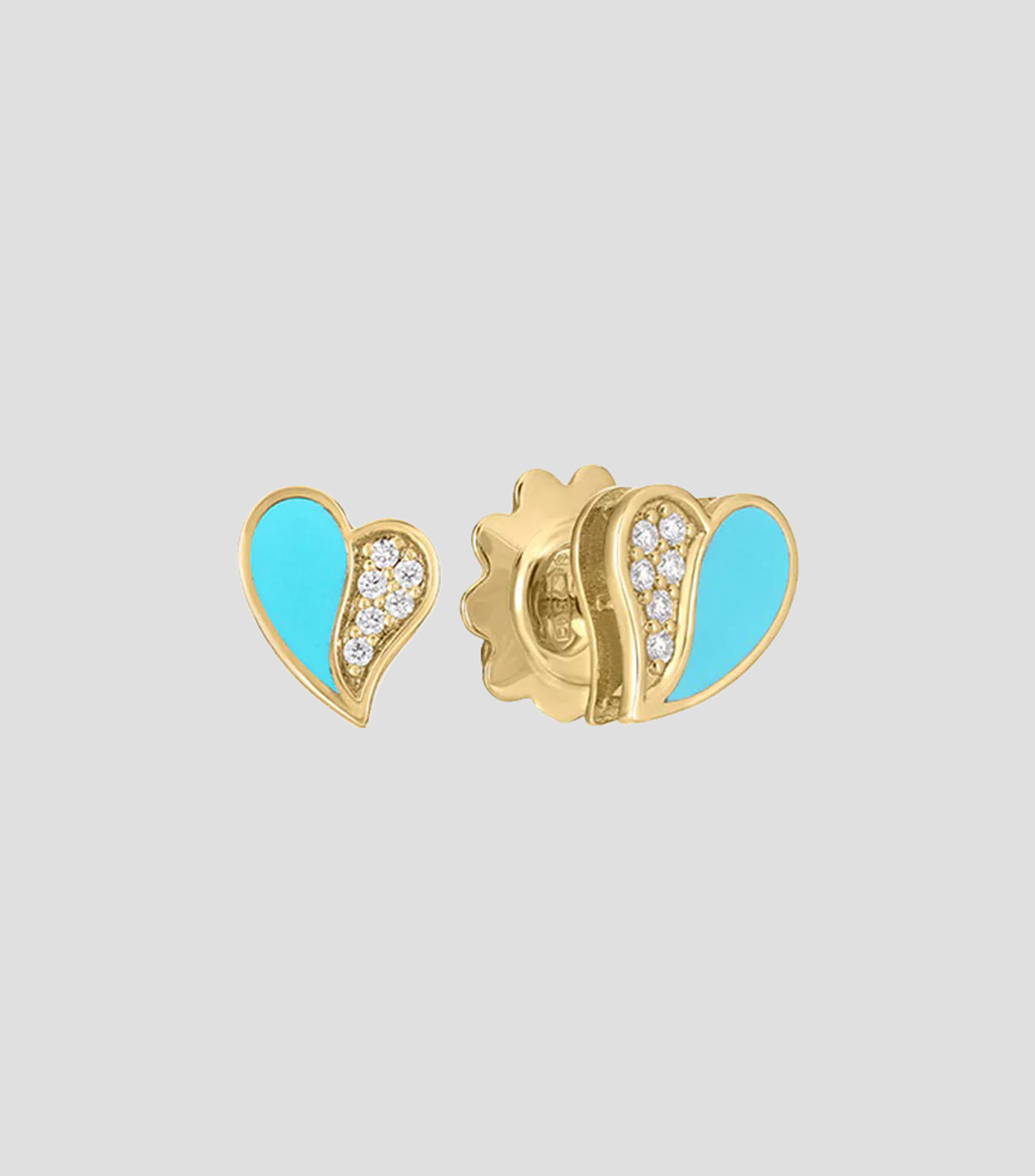 Aretes en Oro de 18 Kilates Amorino Mujer