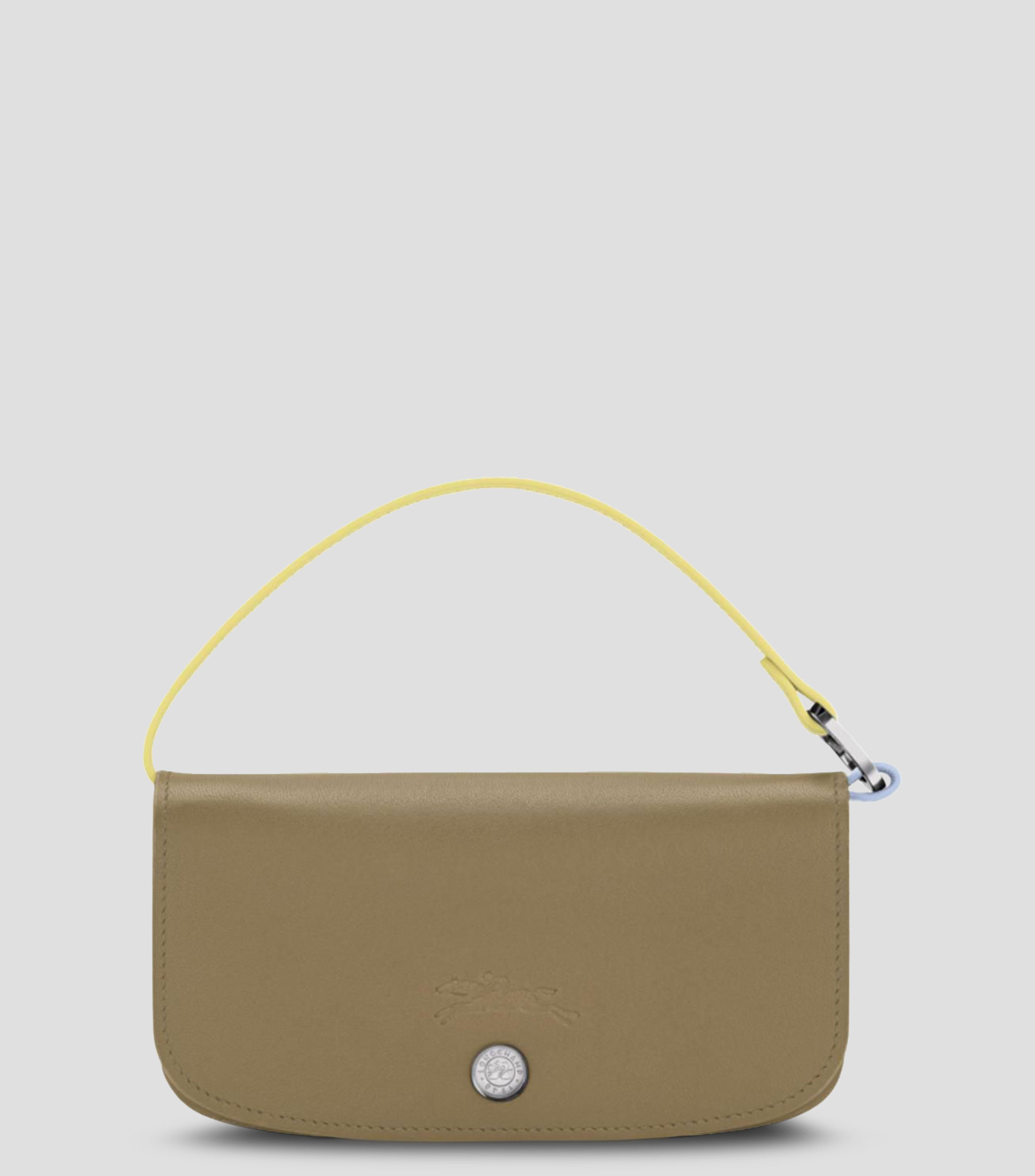 Bolsa Pouch en cuero de cordero lisa Mujer