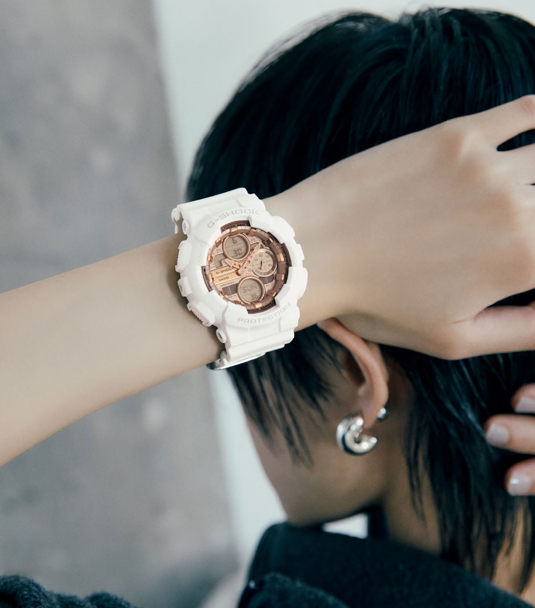 Reloj para Mujer G-SHOCK casual Oro Rosa, Blanco