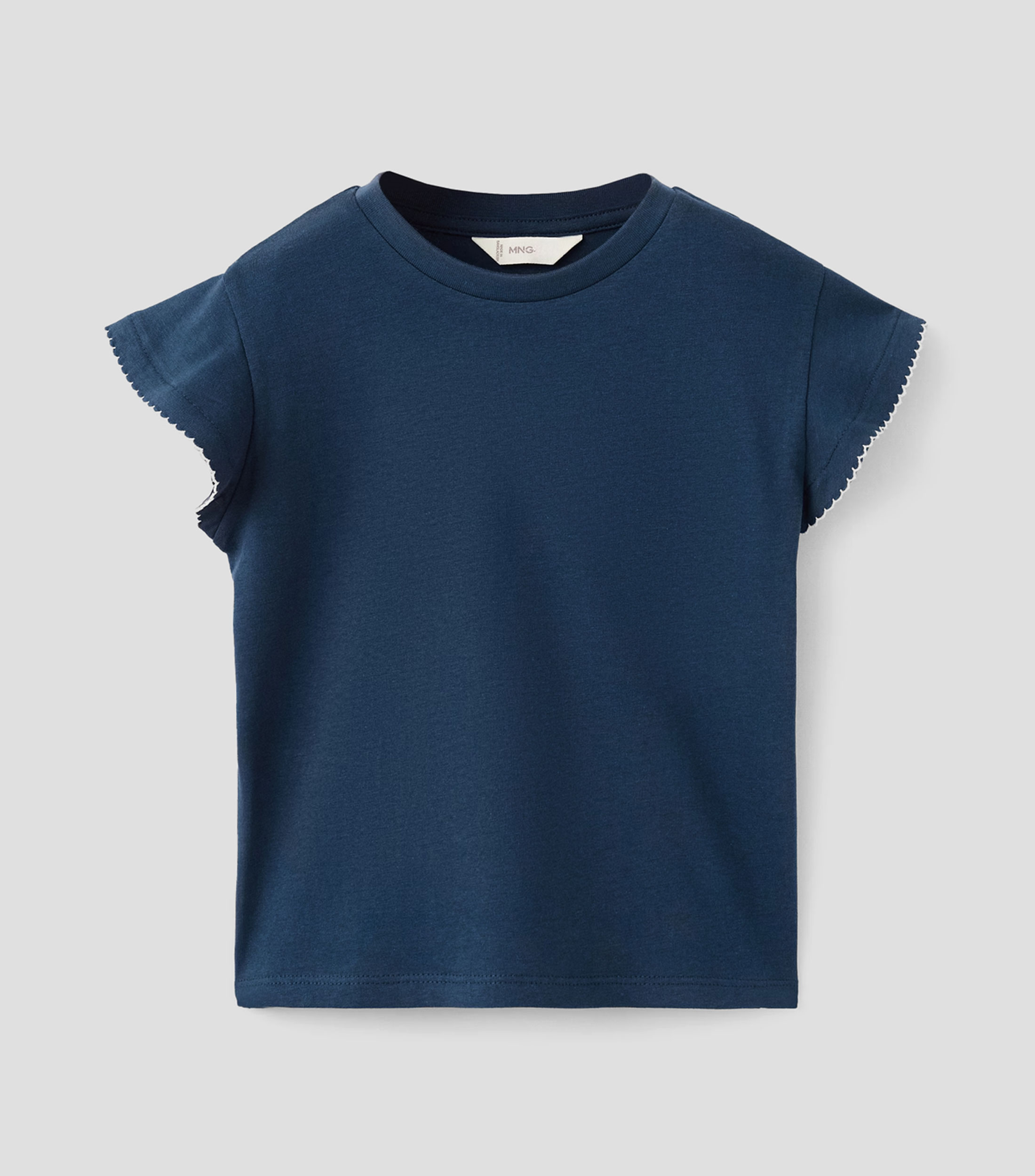 Playera cuello redondo manga corta lisa Niña