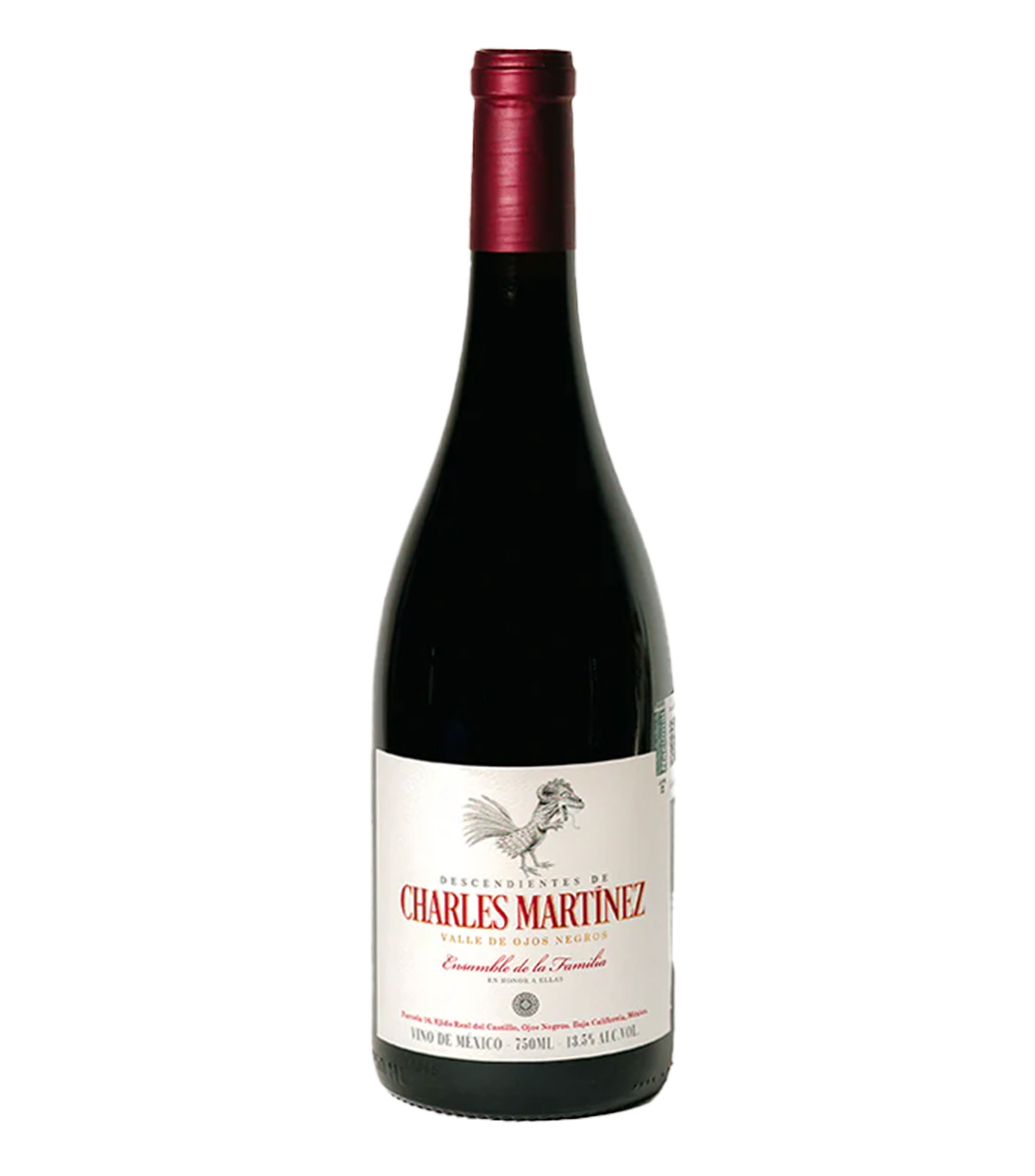 Vino Tinto Descendientes de Charles Martinez Malbec, Carbernet, Shiraz, Mexico, 750 ml