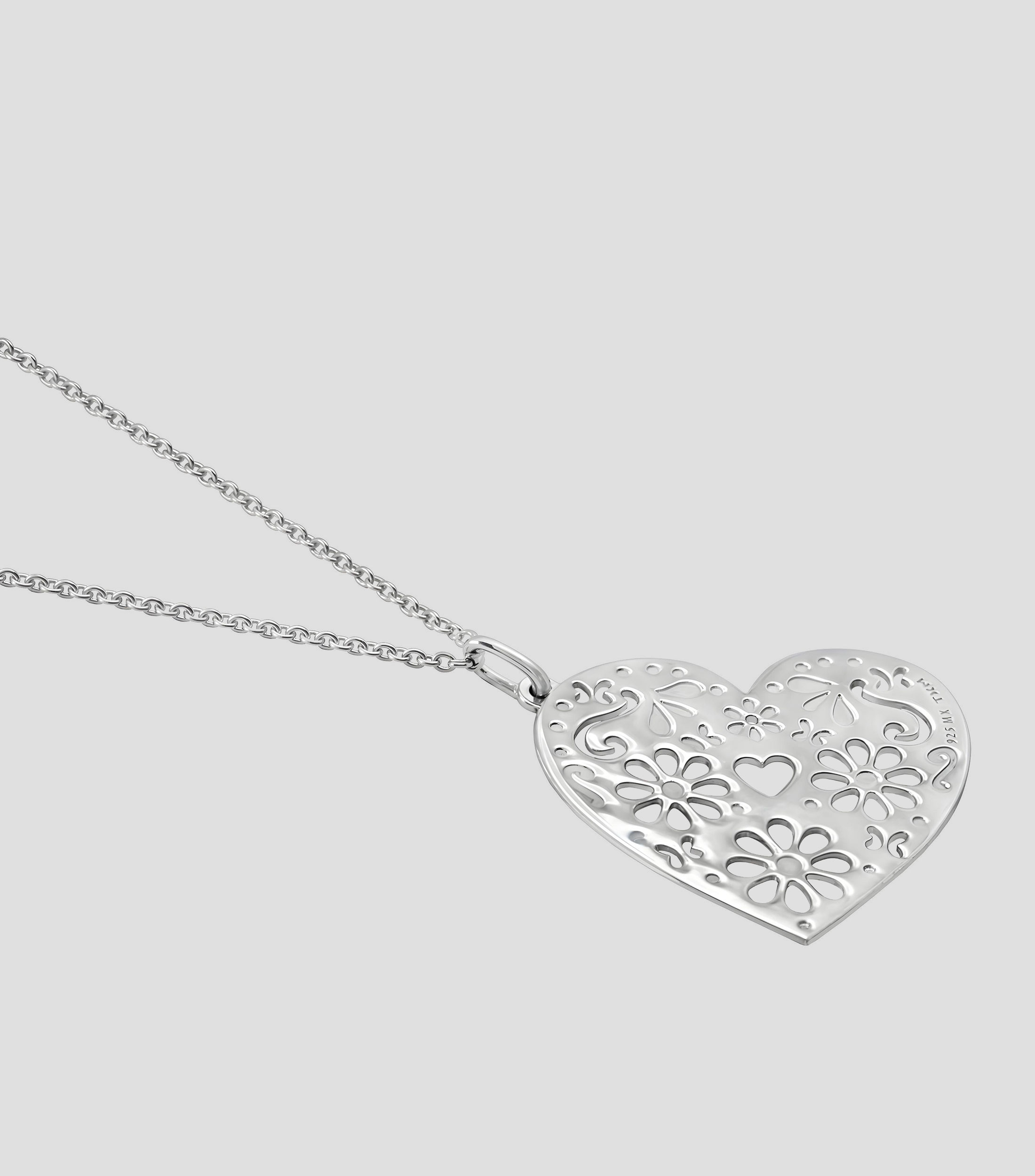 Dije con cadena en plata .925 Corazón Mexicanizado Mujer