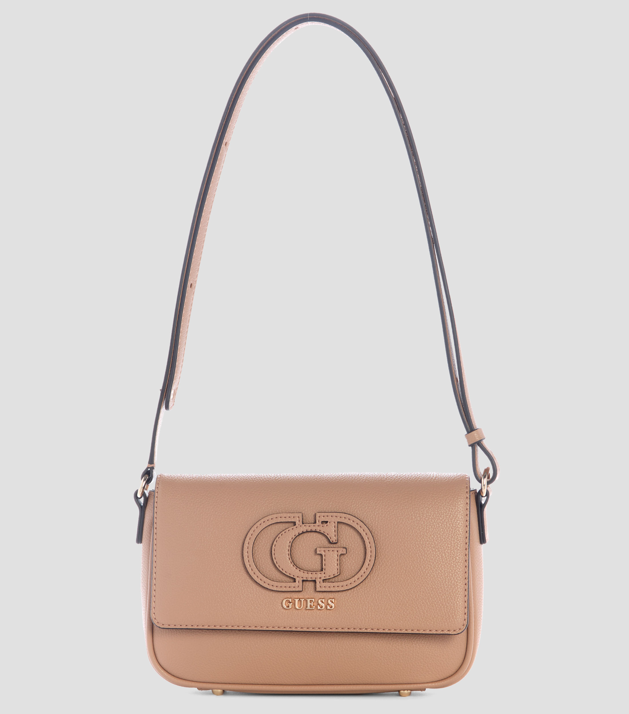 Bolsa crossbody lisa con detalle texturizado Mujer