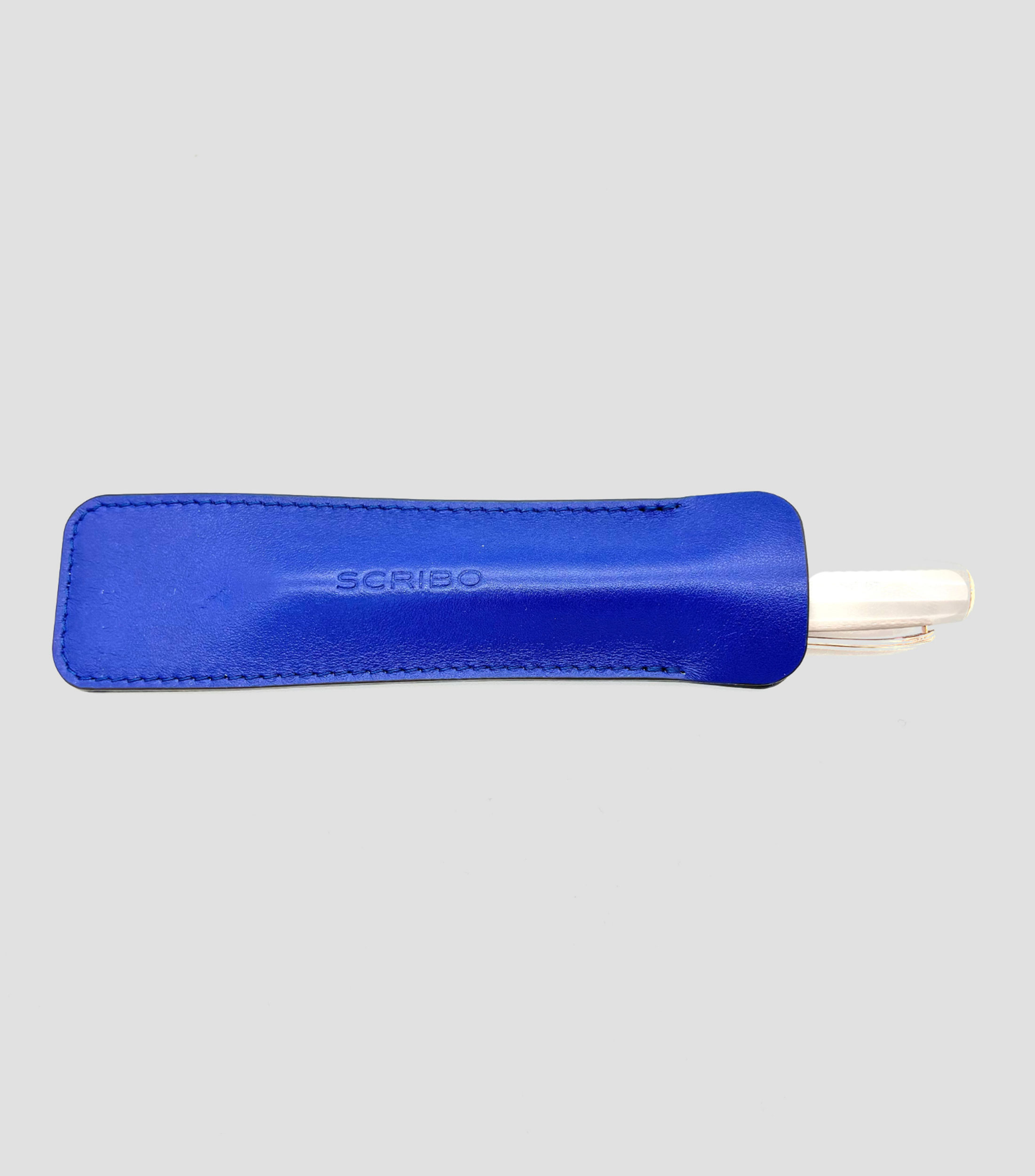 Estuche para pluma estilografica Azul en piel