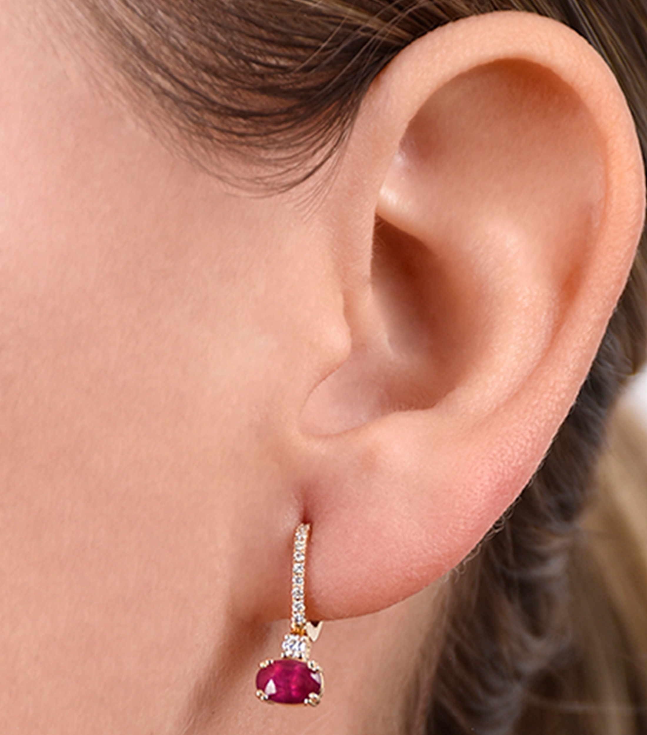 Aretes en Oro de 14 Kilates Mujer