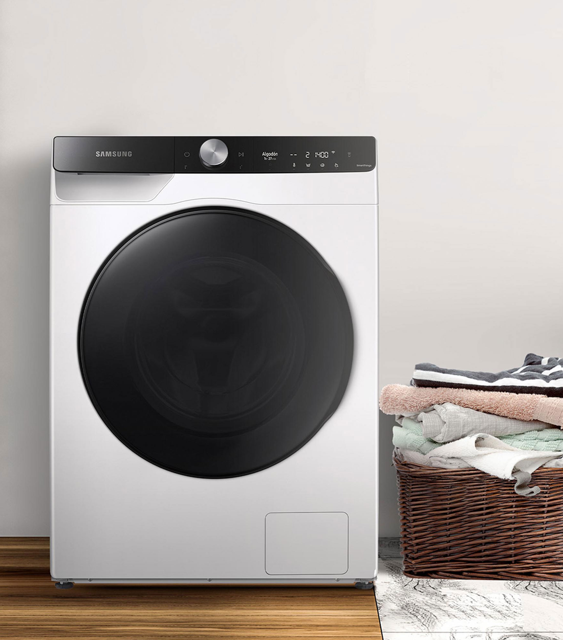 Lavasecadora Eléctrica 12.5 Kg, 7 Kg WD12TP04DBE/AX Carga Frontal Blanca
