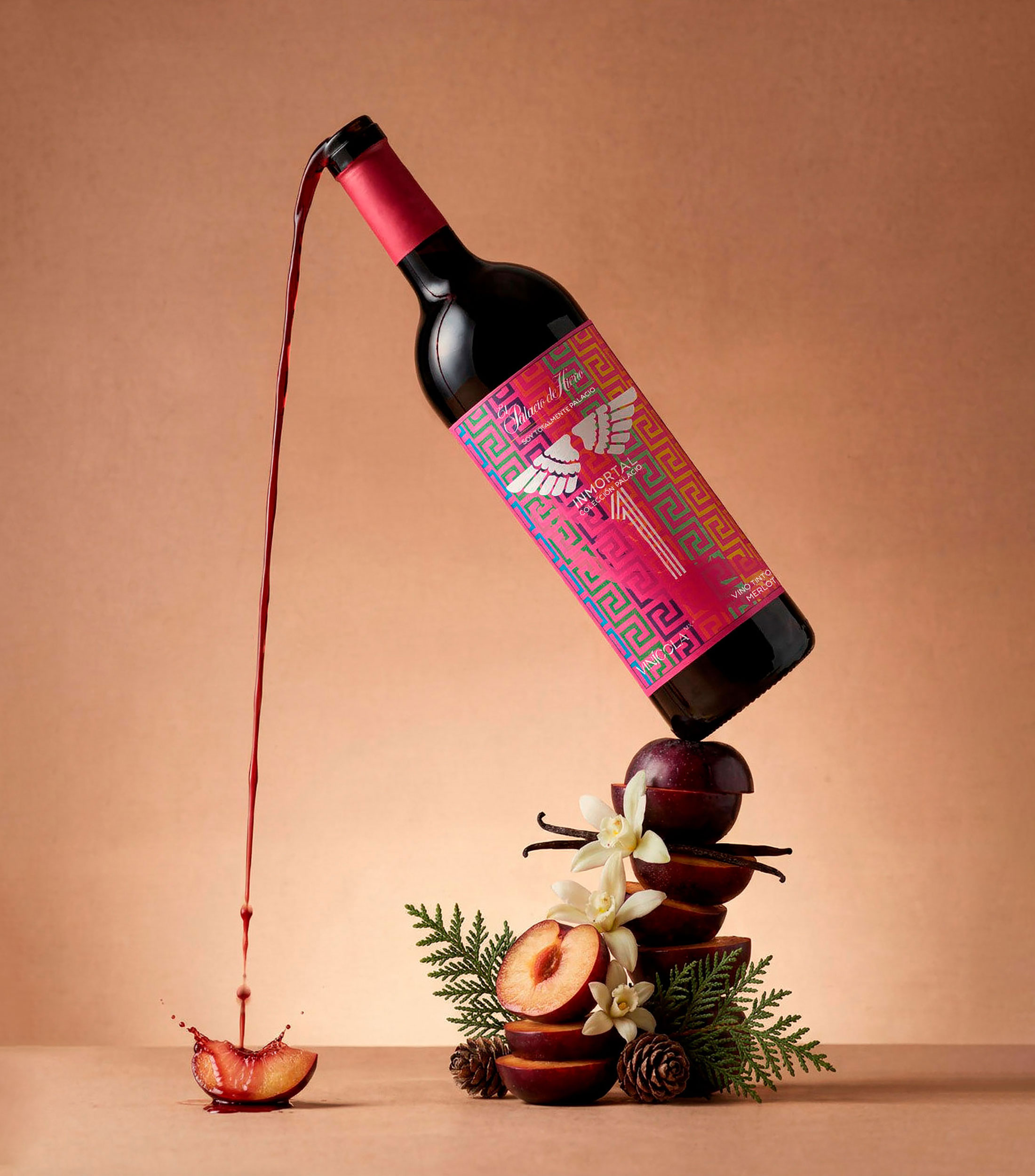 Vino tinto Merlot Inmortal Colección Palacio, México, 750 ml