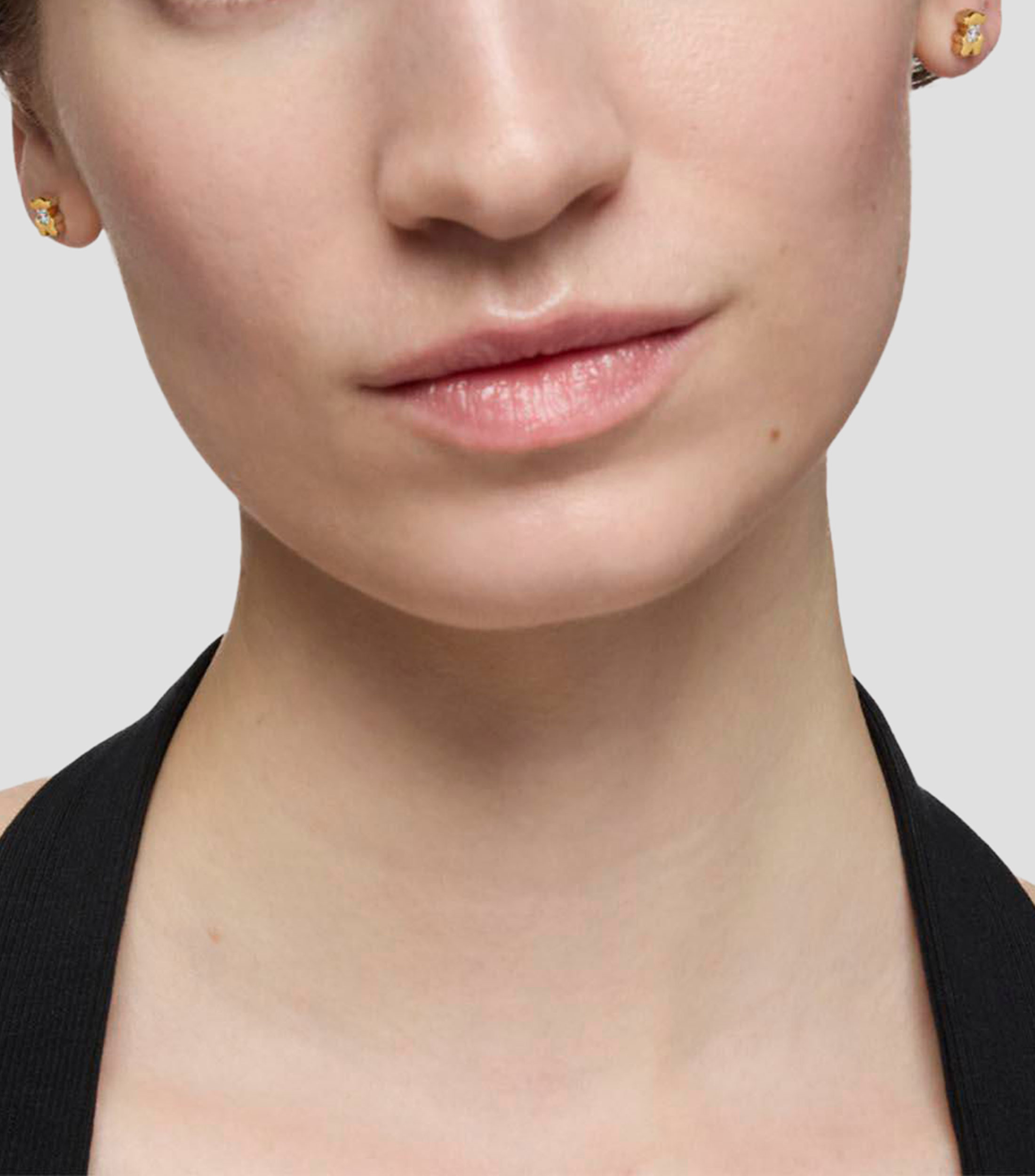 Aretes en oro de 14 Kilates en forma de oso con diamantes Lili Motives Mujer