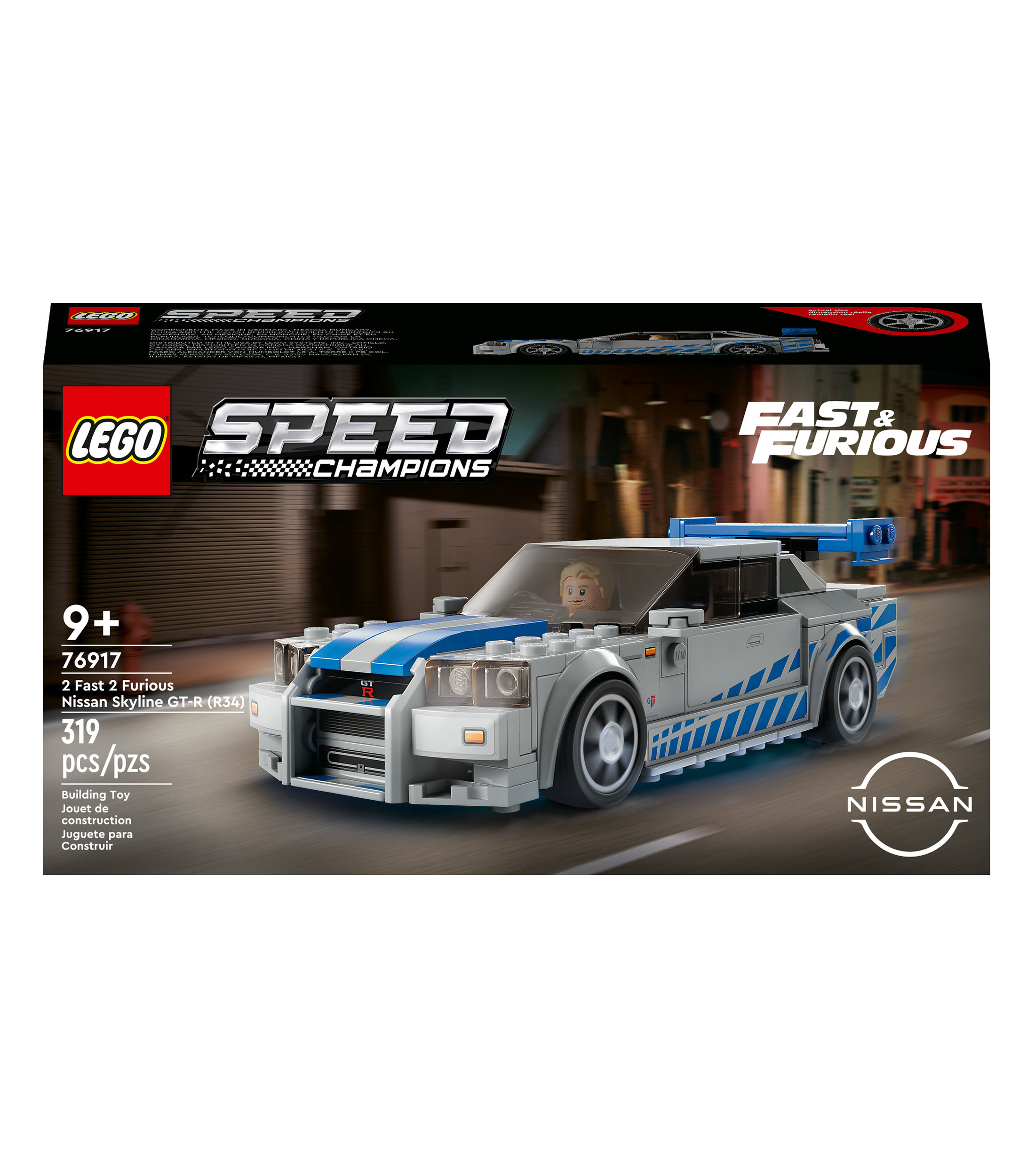 Lego Speed Champions Nissan Skyline GT-R R34 de Mas Rápido, Mas Furioso 76917
