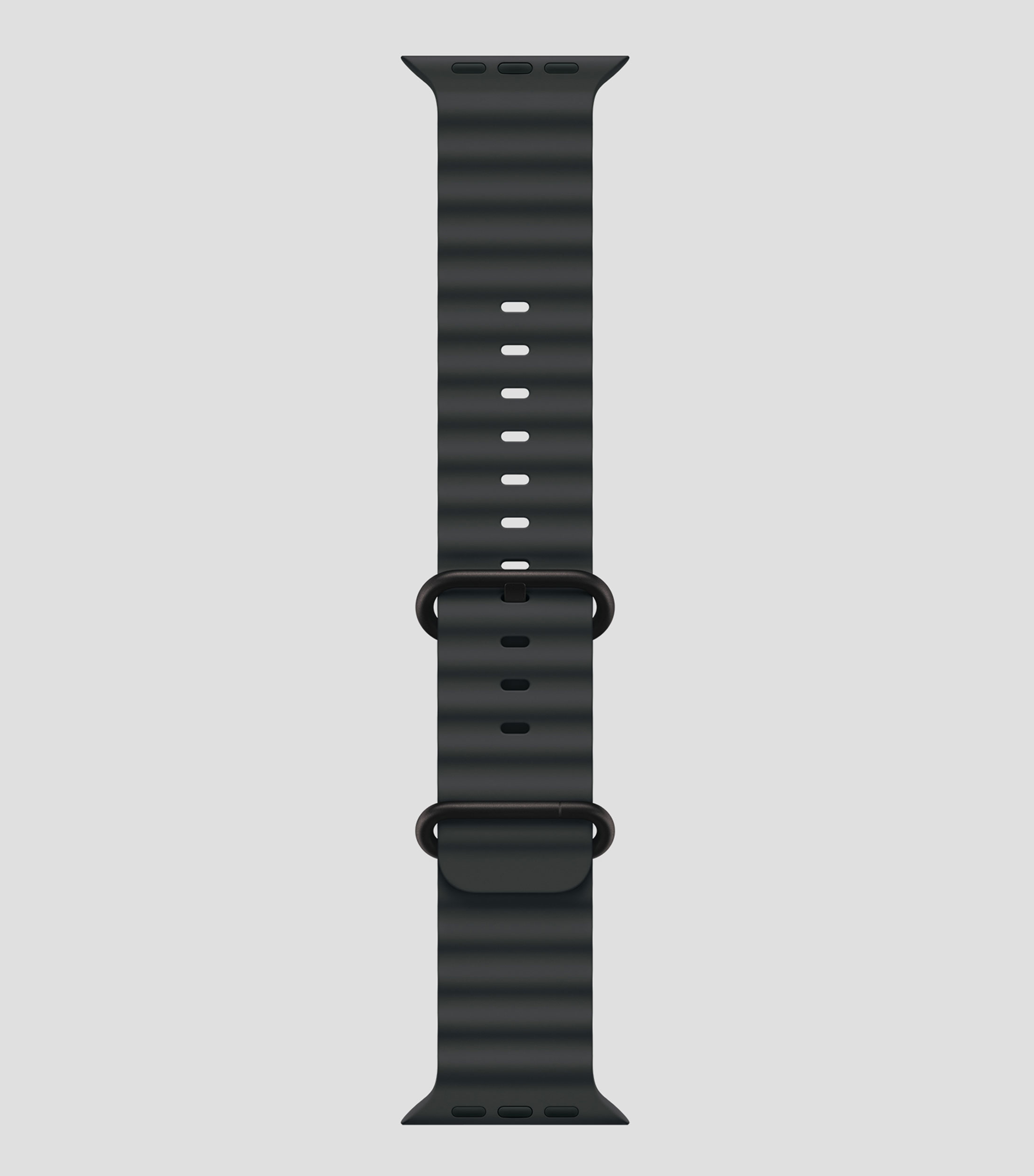 Correa Ocean negra para caja de 49 mm - Acabado de titanio negro