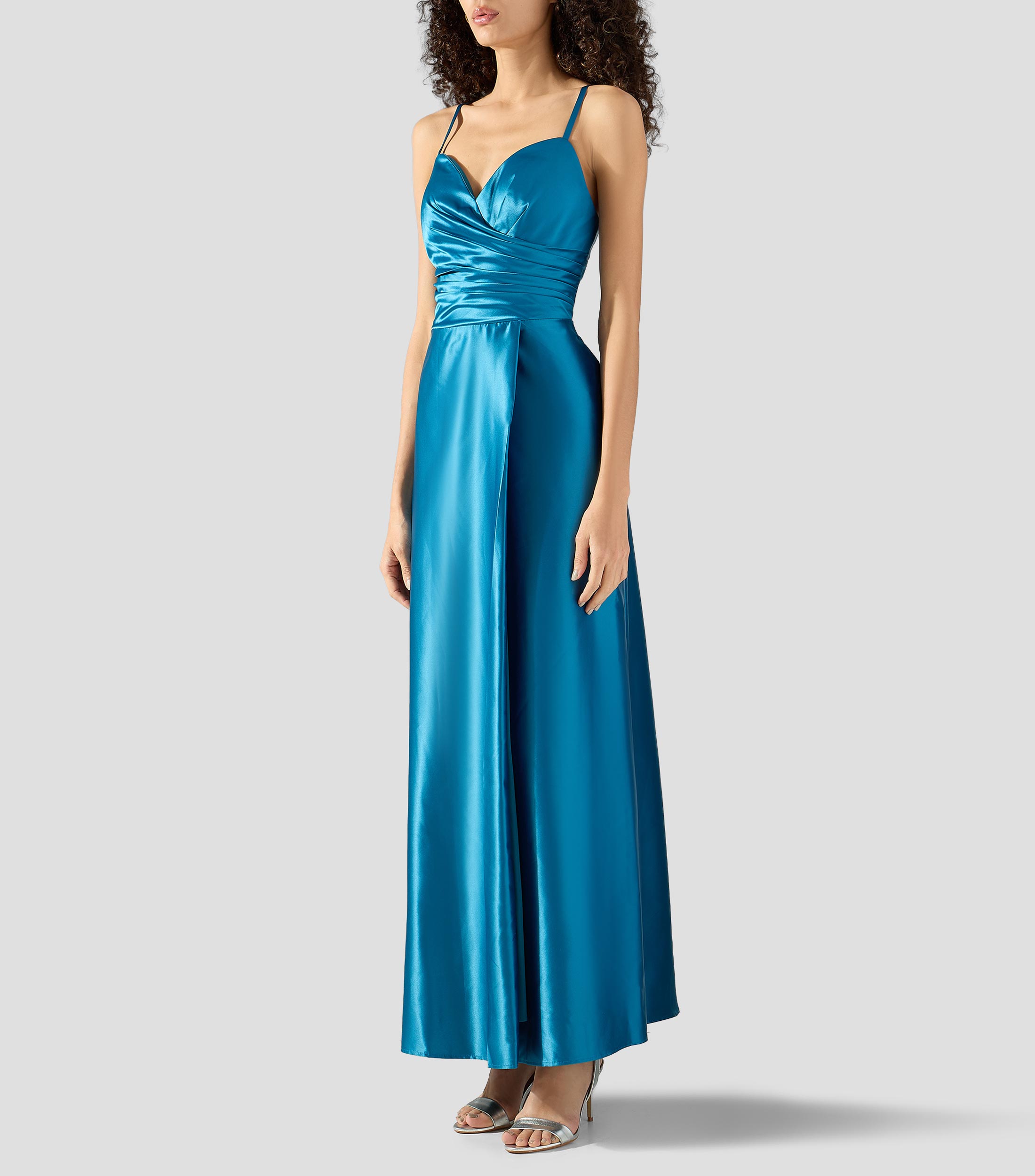 Vestido de fiesta largo liso Mujer