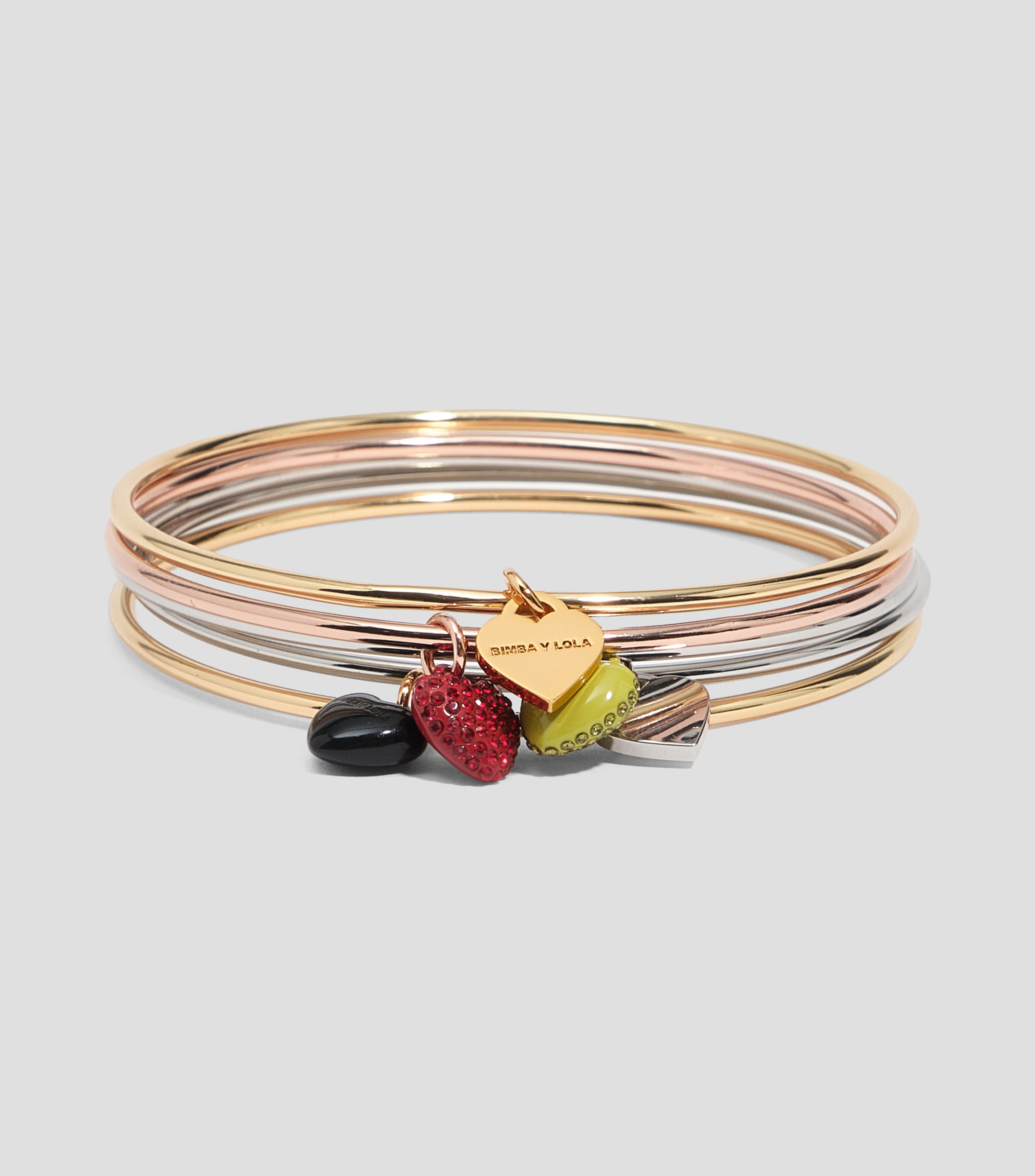 Set 5 Brazaletes corazones Mujer