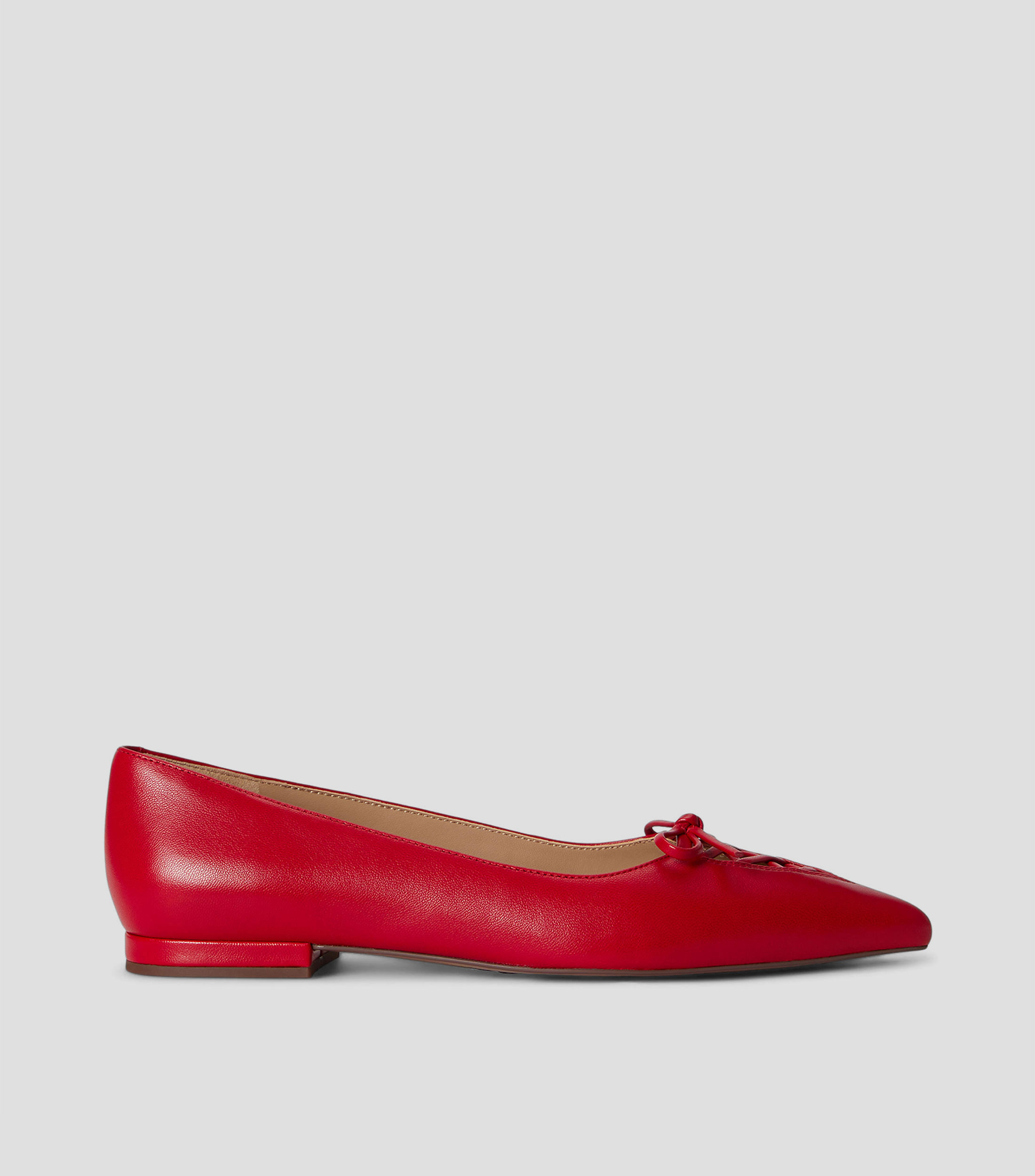 Flats de cuero nappa con cordones Londyn Mujer