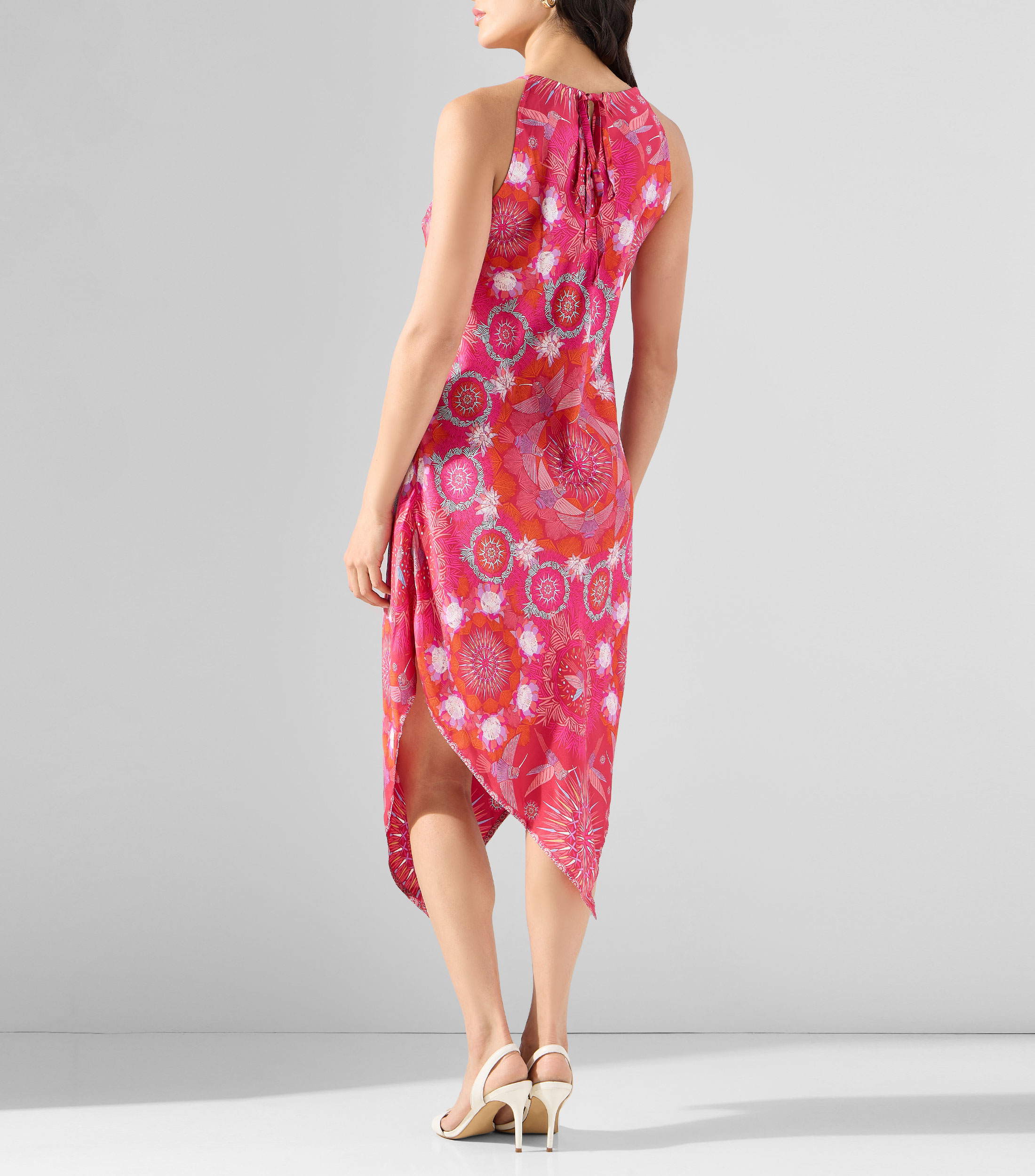 Vestido midi fantasía Mujer