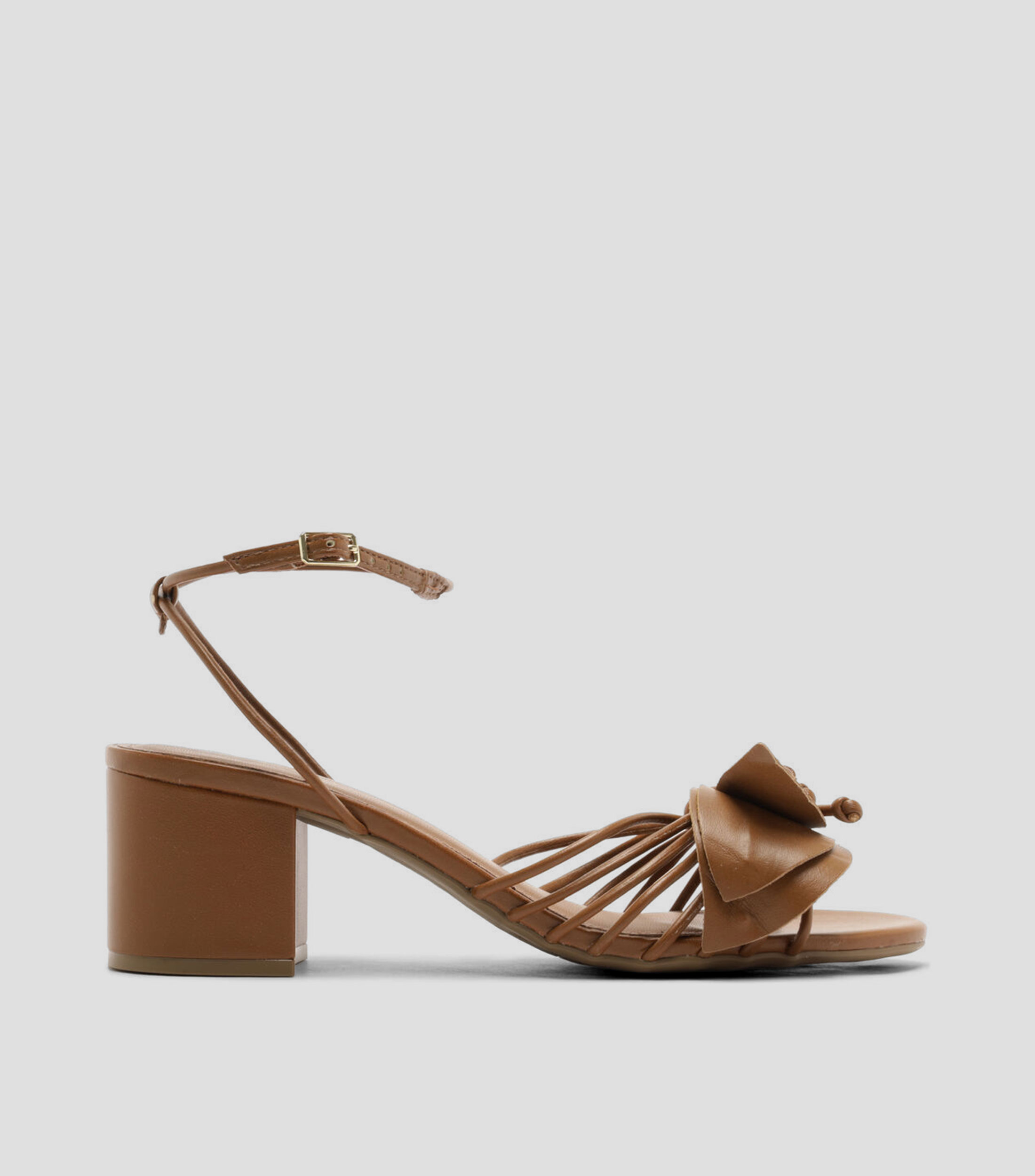 Sandalias con tacón bajo ancho Mujer
