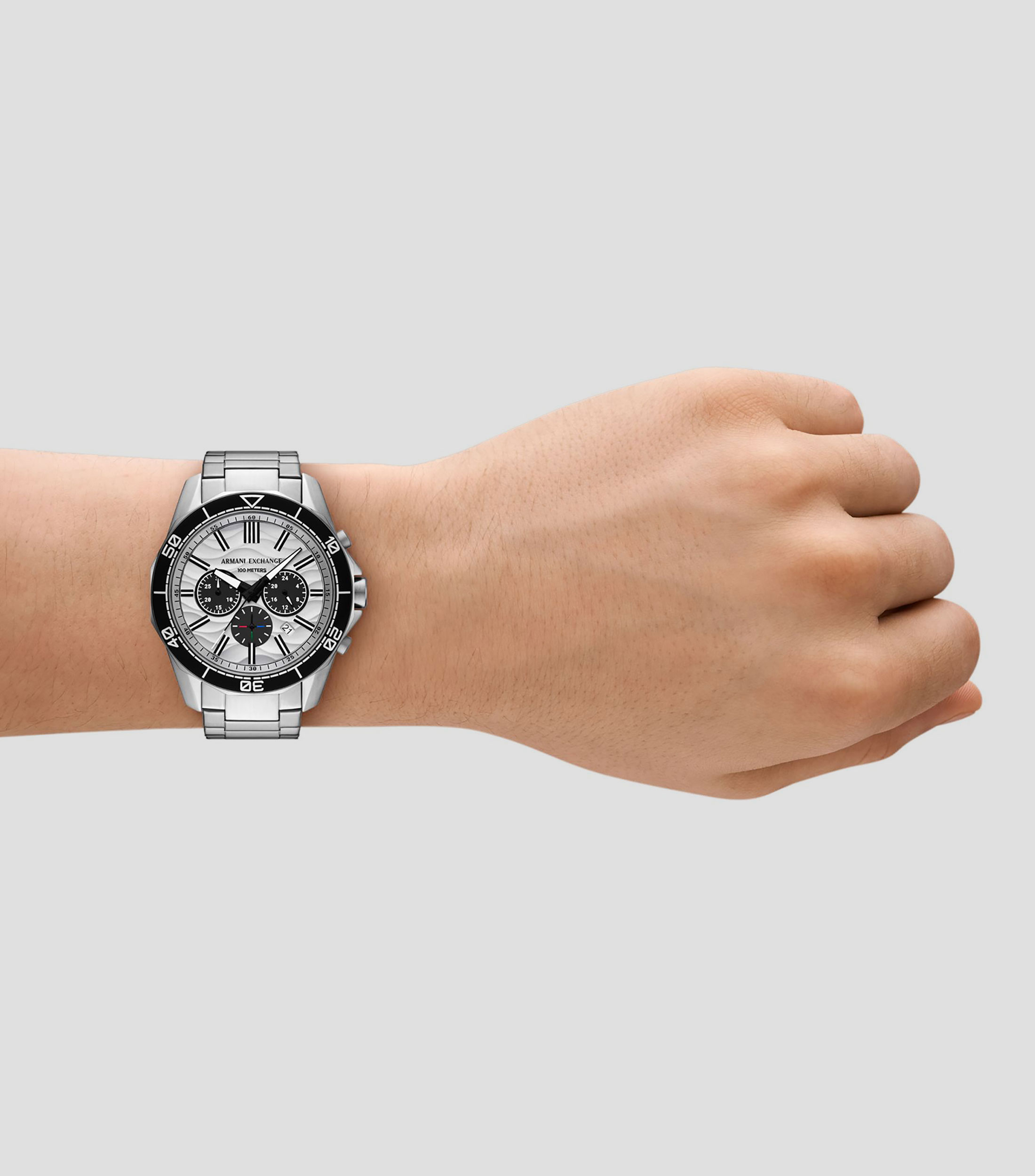 Reloj para Hombre Street Casual Plateado, Negro