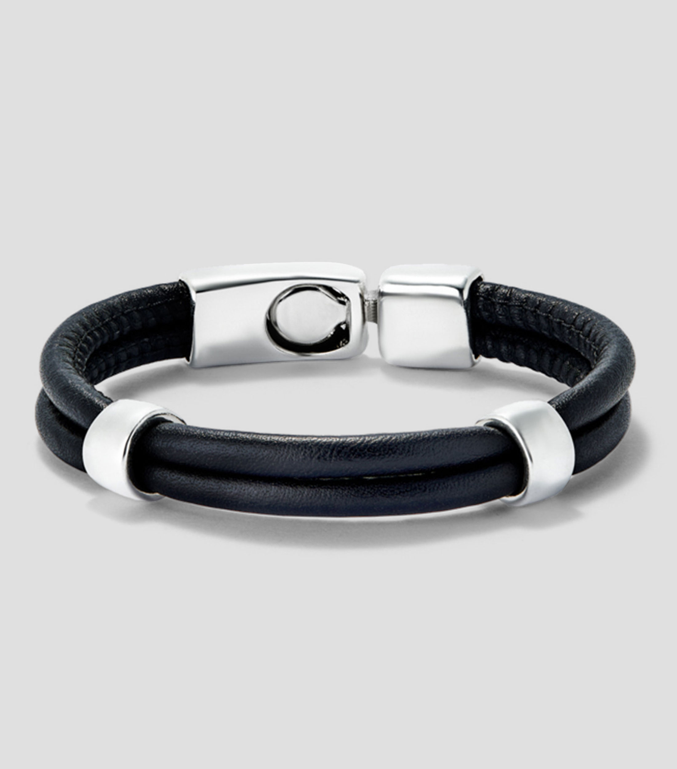 Pulsera doble en cuero Unisex