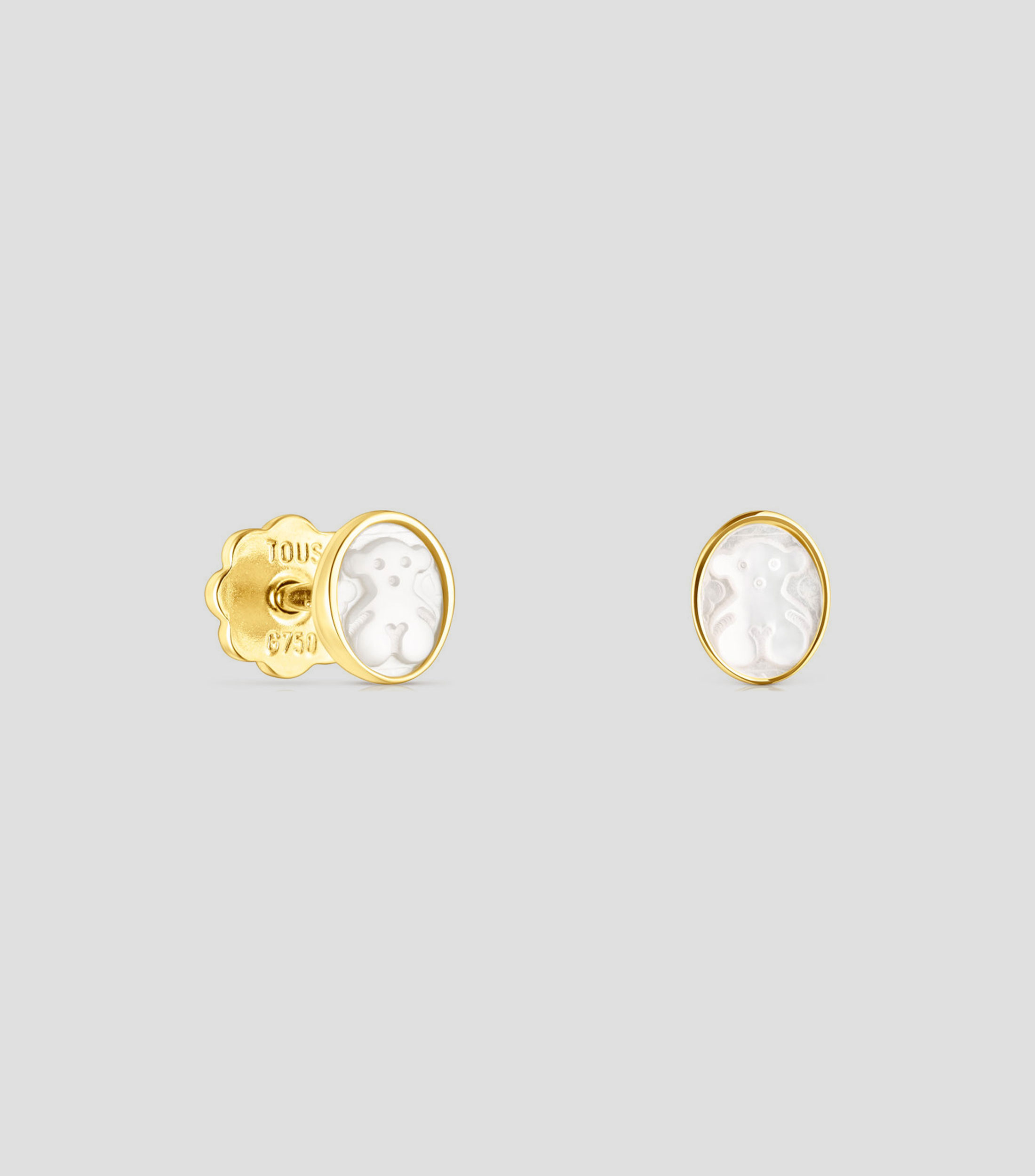 Pendientes en oro amarillo 18 Kts Camee Mujer