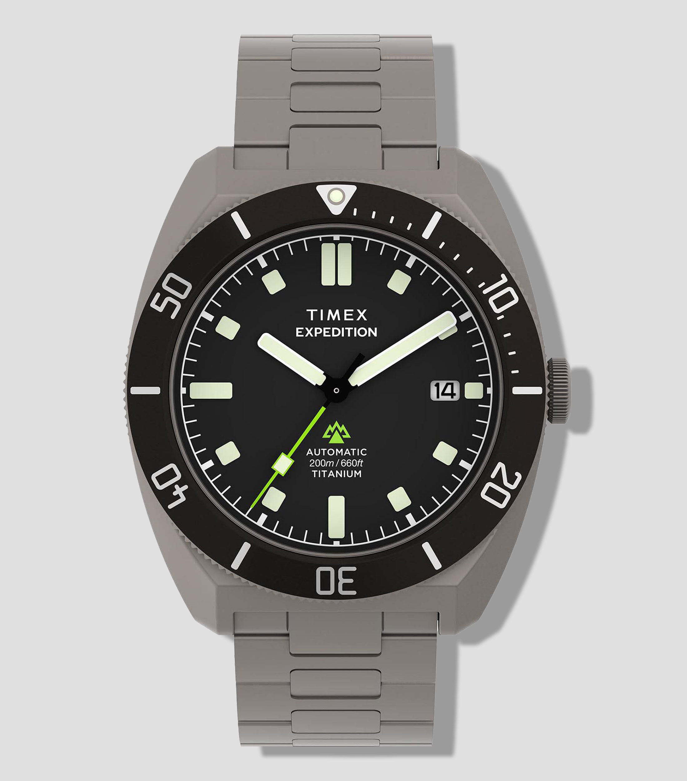 Reloj para hombre Expedition Pioneer Automatic casual titanio, negro