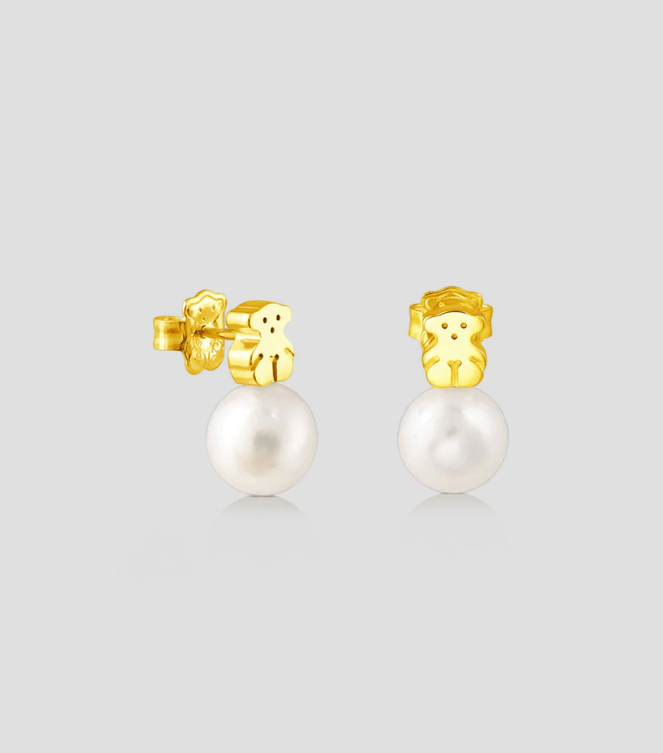 Aretes en Oro amarillo 18 Kilates Sweet Dolls con perla Mujer