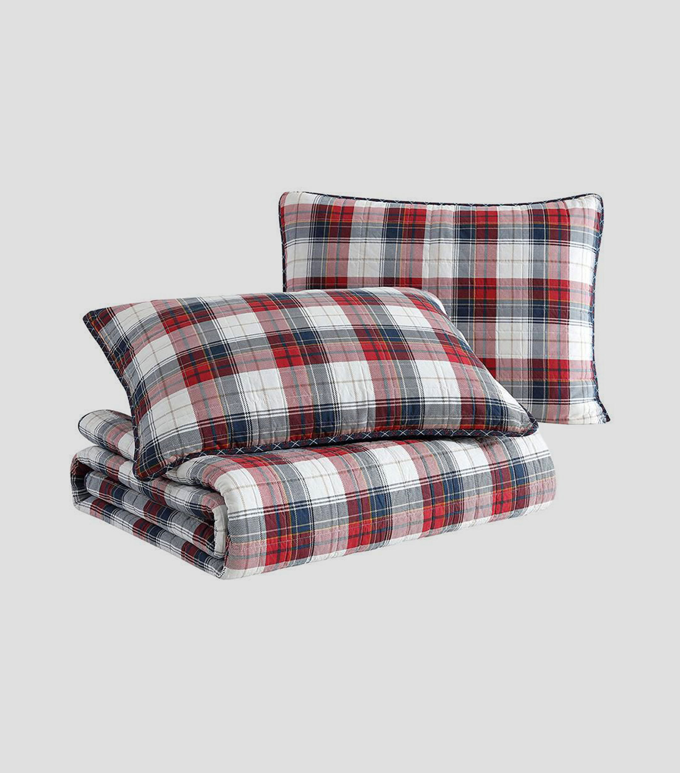 Juego de colcha queen size en algodón Rosedale Rednavy