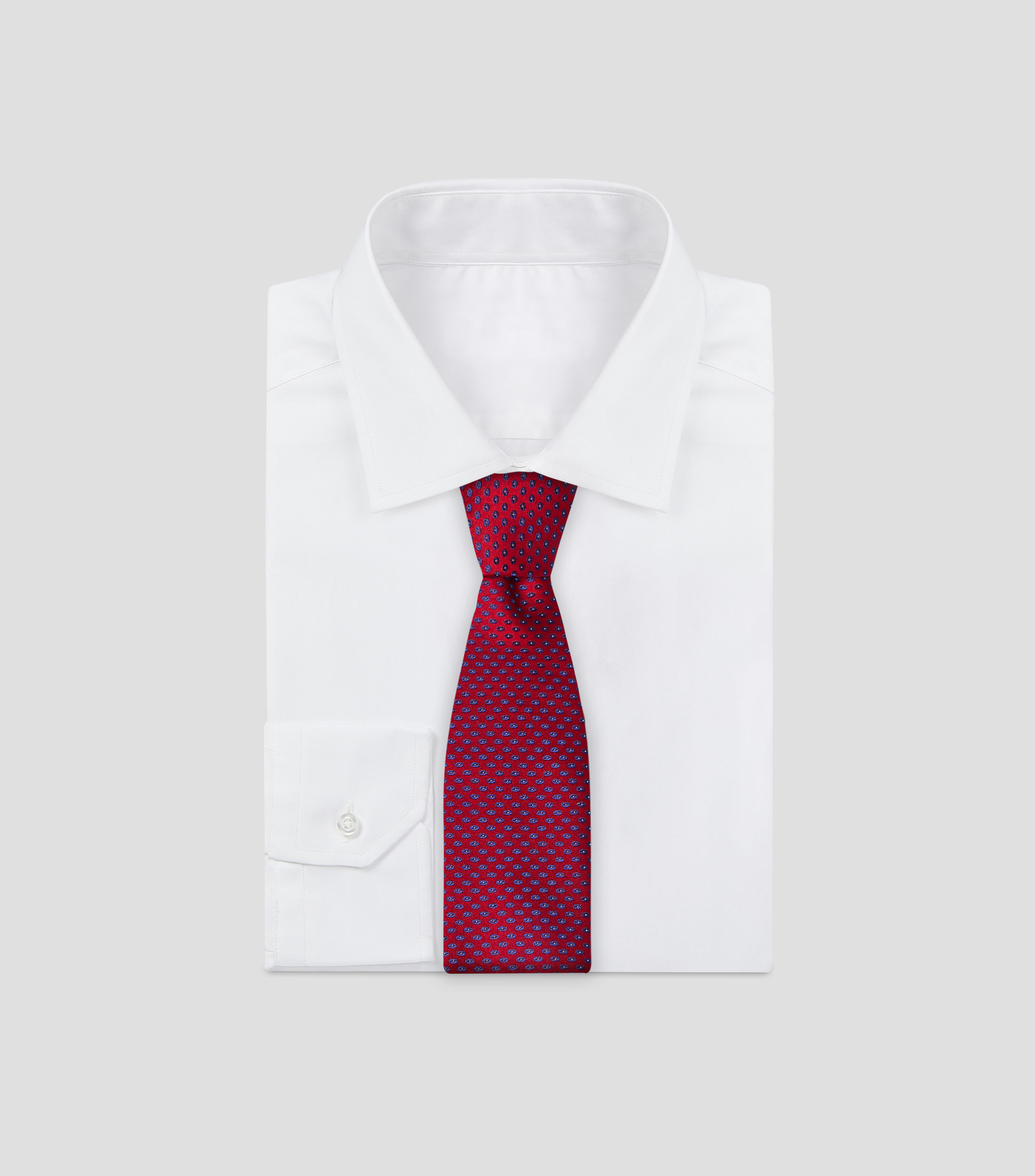 Corbata ancha roja polkadots