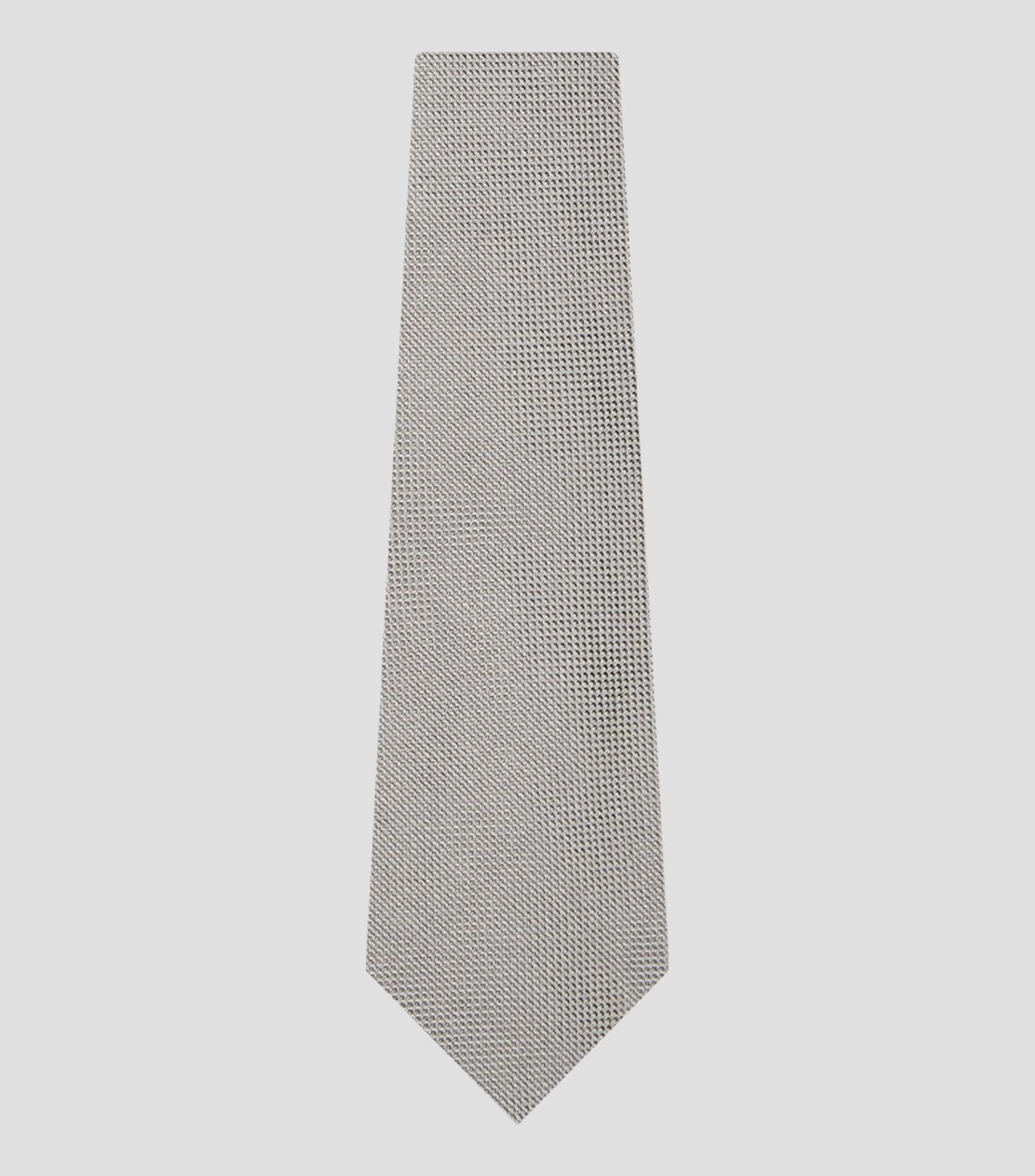 Corbata ancha de seda microdiseño