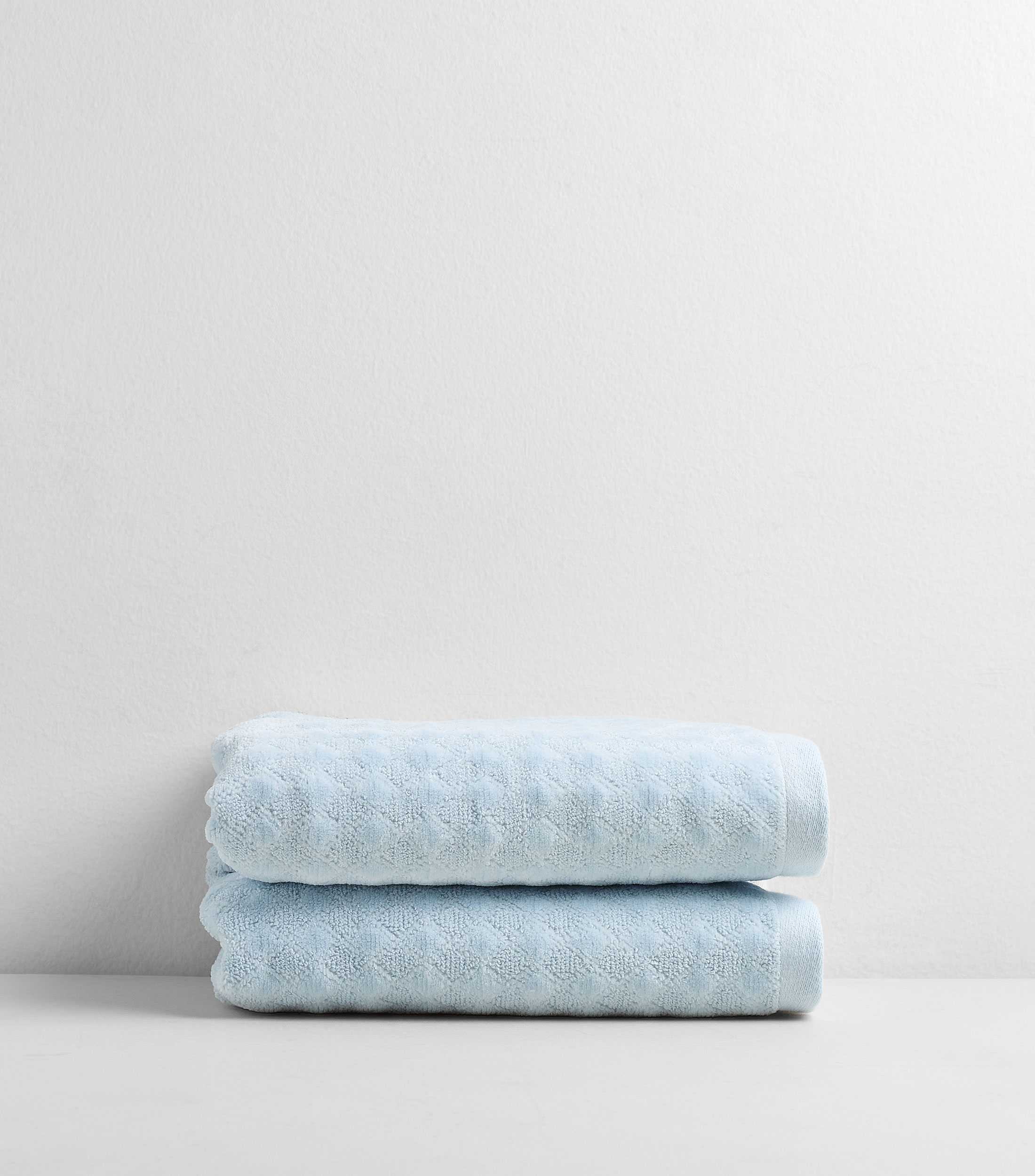 Toalla de medio baño azul