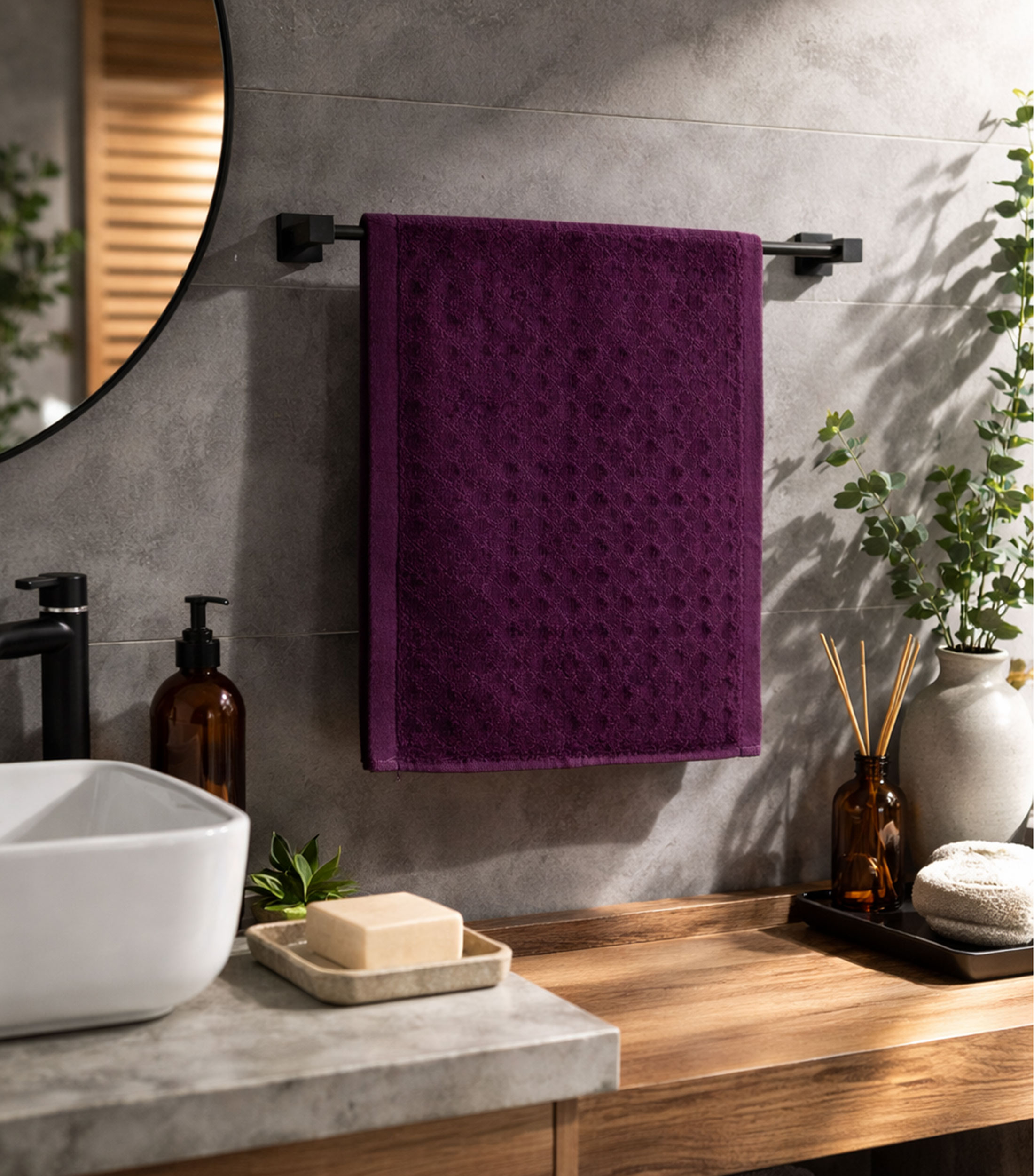Toalla de Manos morada