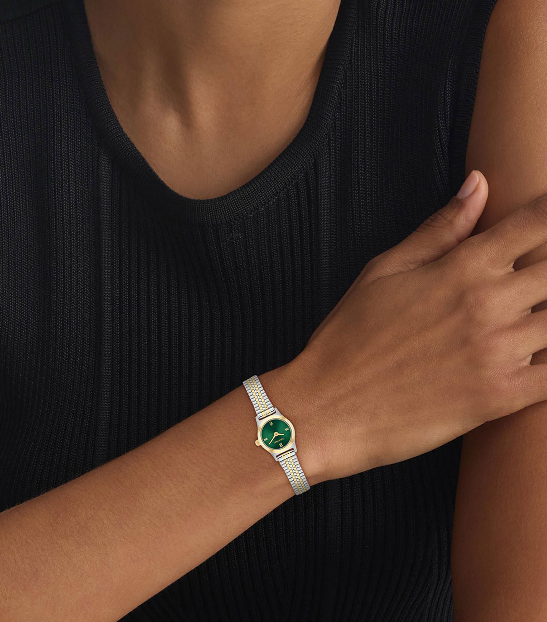Reloj para mujer Contemporary Casual, Plateado, Dorado