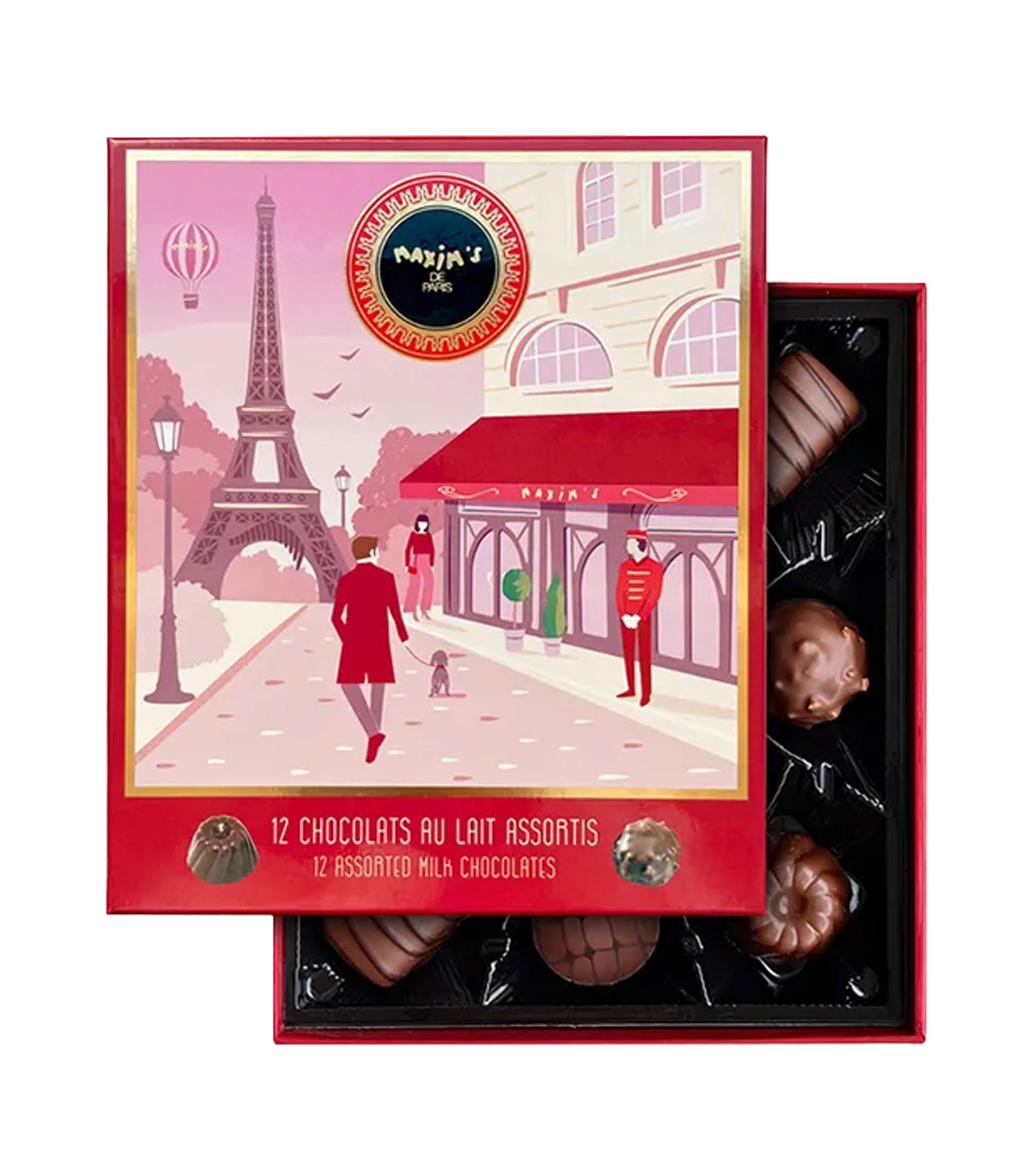 Set de 12 chocolates con leche, 120 gr