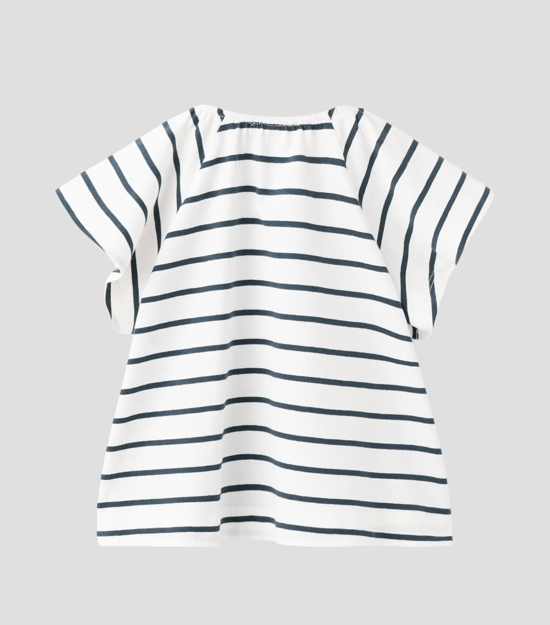 Playera cuello redondo manga corta rayas Niña