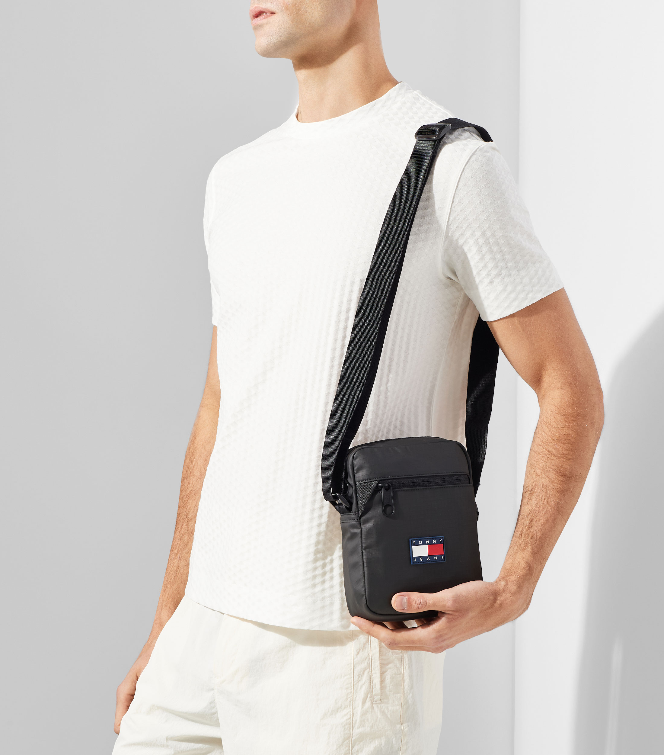 Bolso crossbody liso Hombre