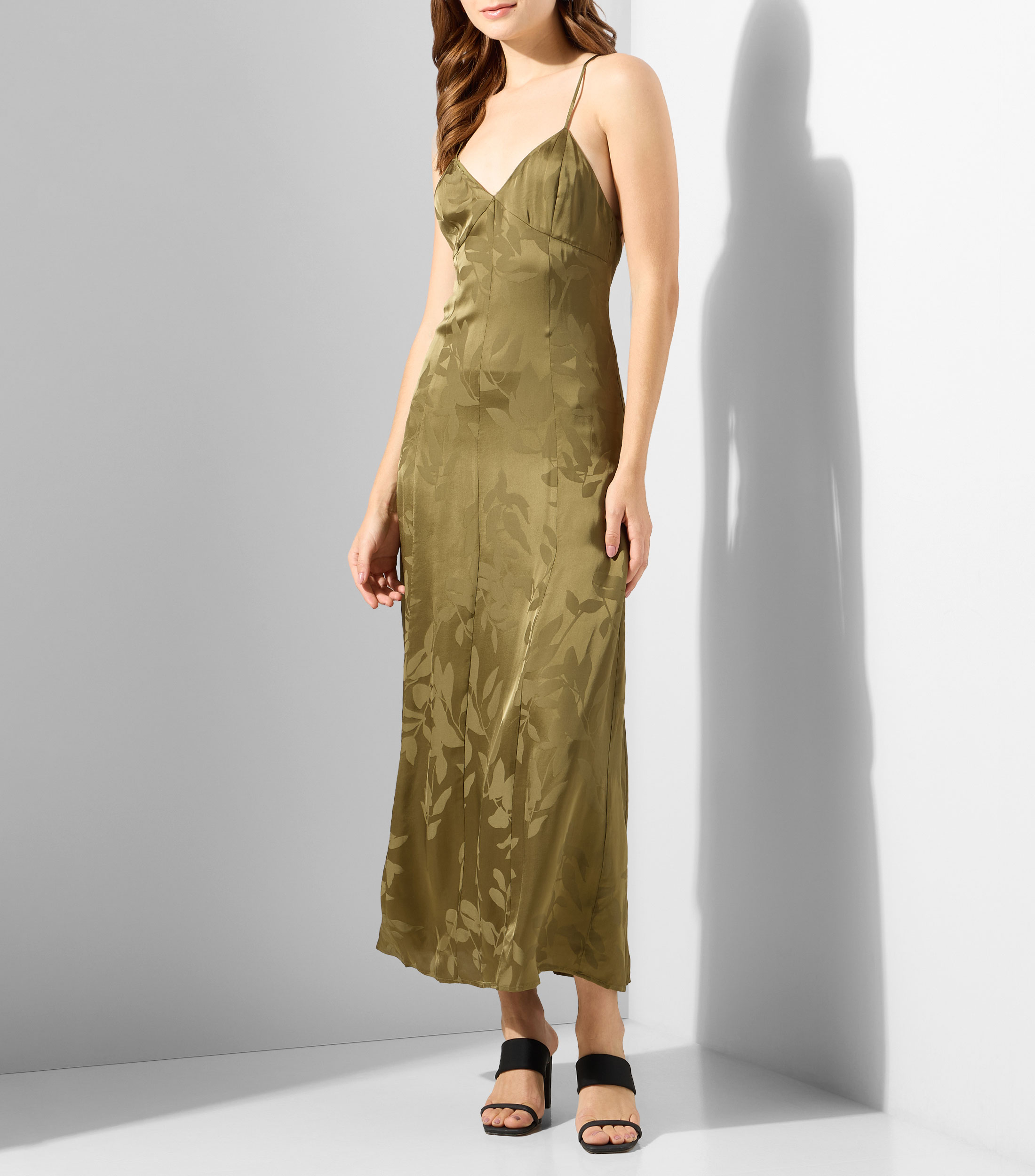 Vestido largo estampado Mujer