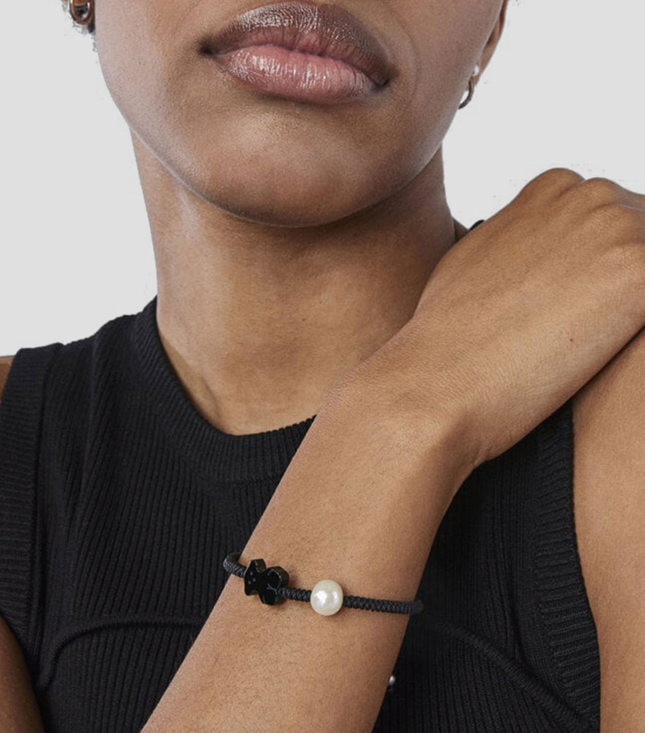 Pulsera Ajustable negra Tibet Mujer