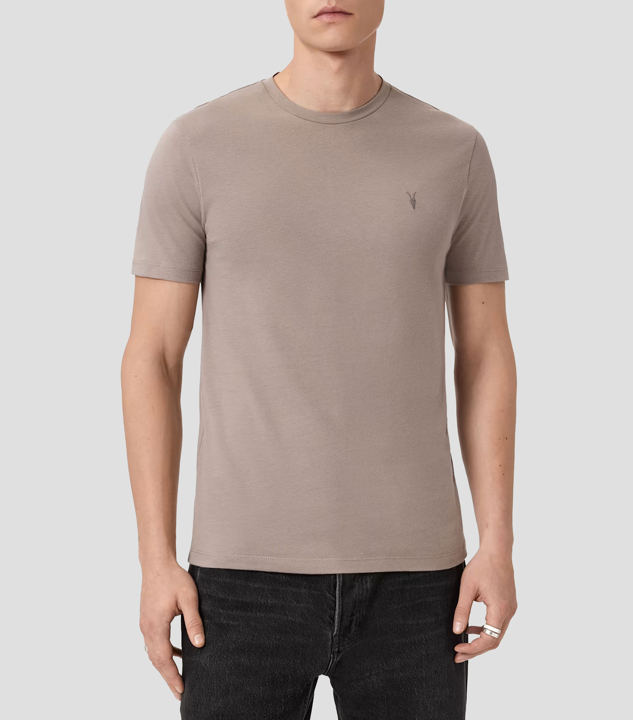 Playera cuello redondo manga corta estampada Hombre