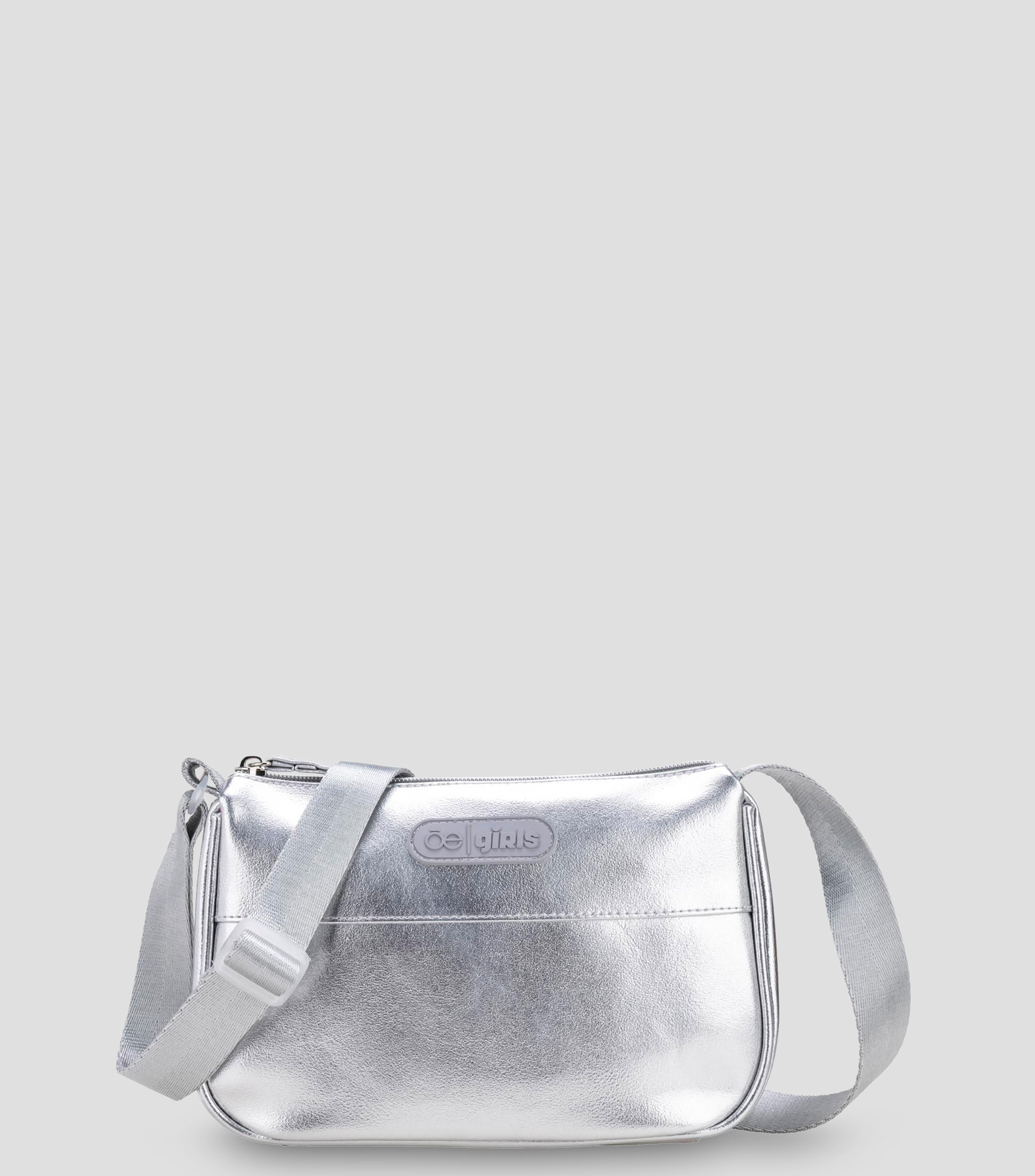 Bolsa crossbody plata lisa Niña