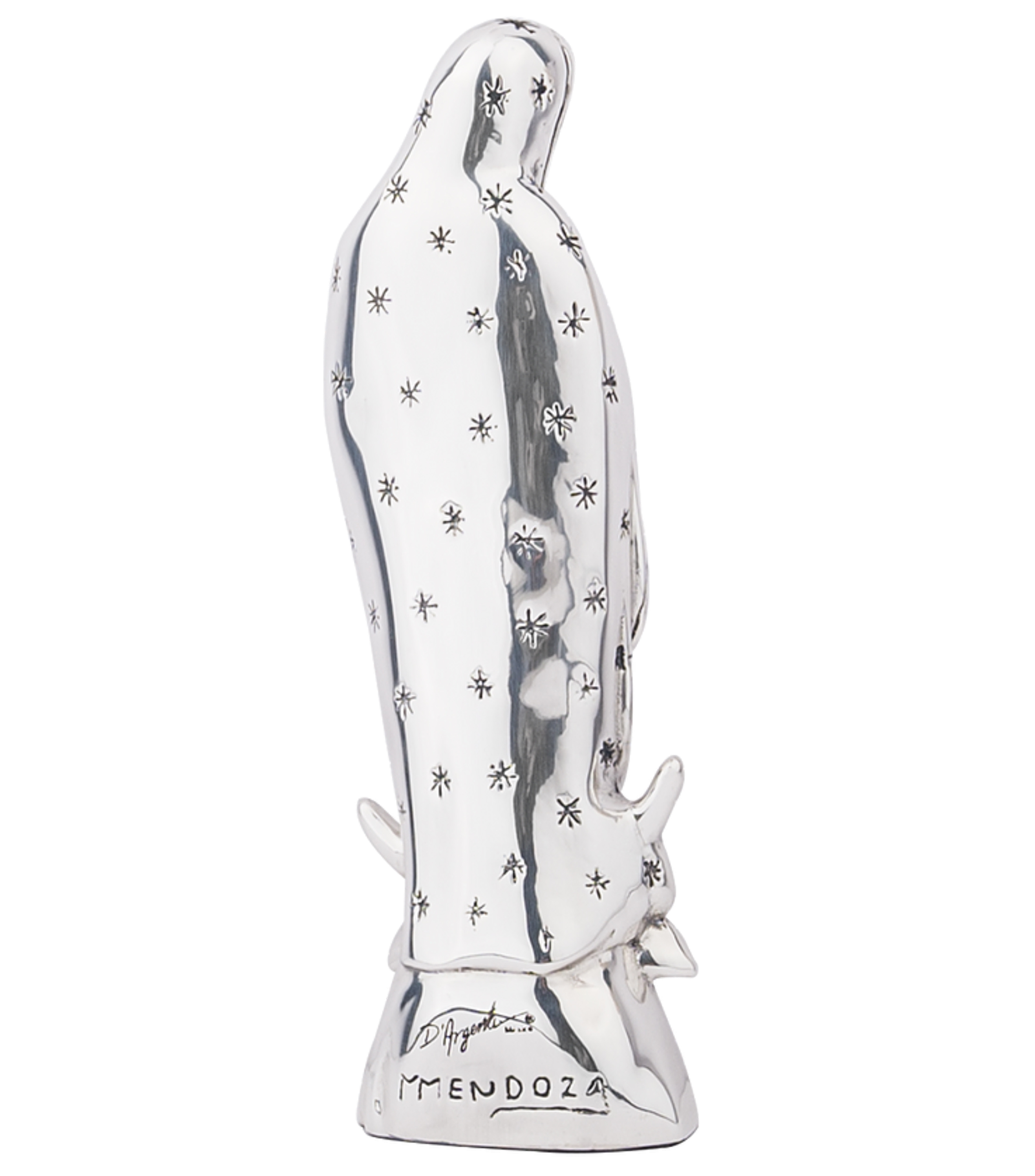 Escultura Virgen de Guadalupe en Baño de Plata